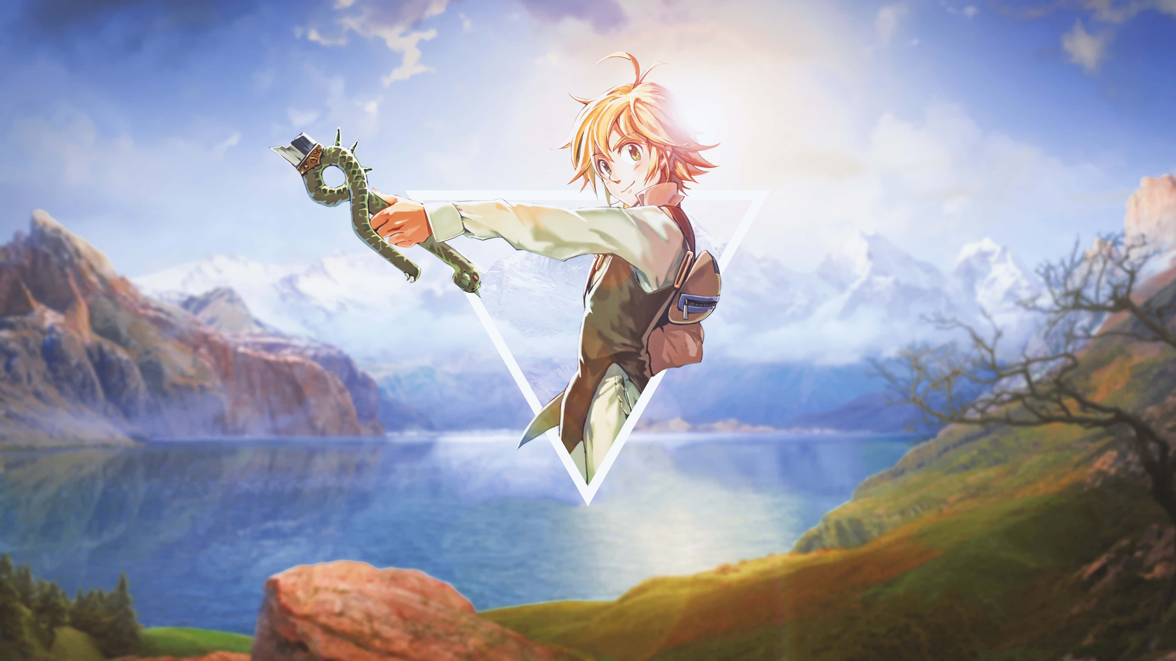 Seven Deadly Sins 4K, orange hair, green snake, 4K Desktop Wallpaper