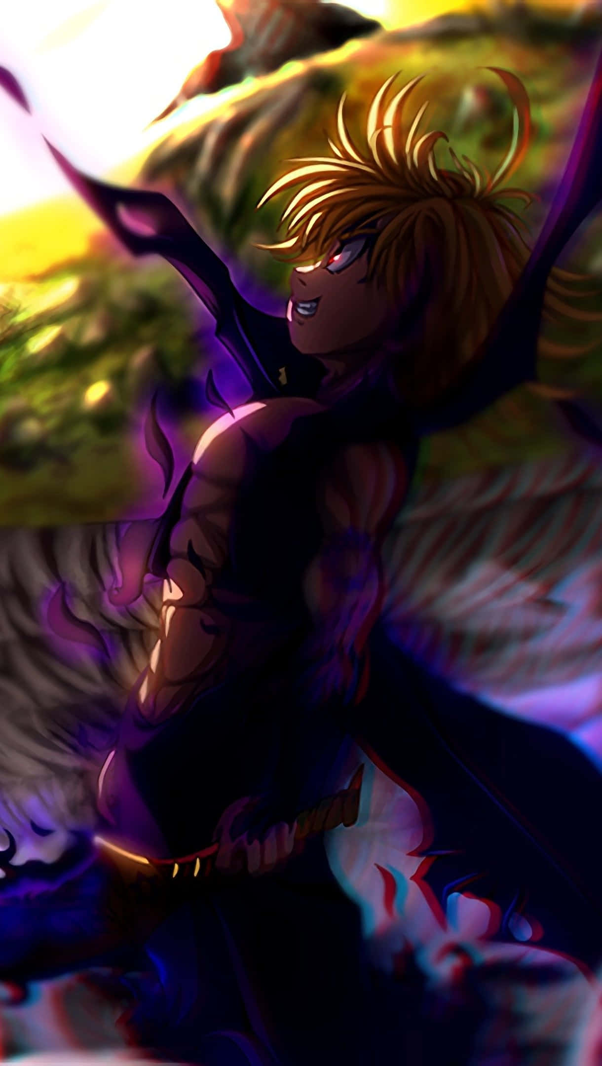 Seven Deadly Sins, anime character, spiky blonde hair, Full HD Phone Wallpaper