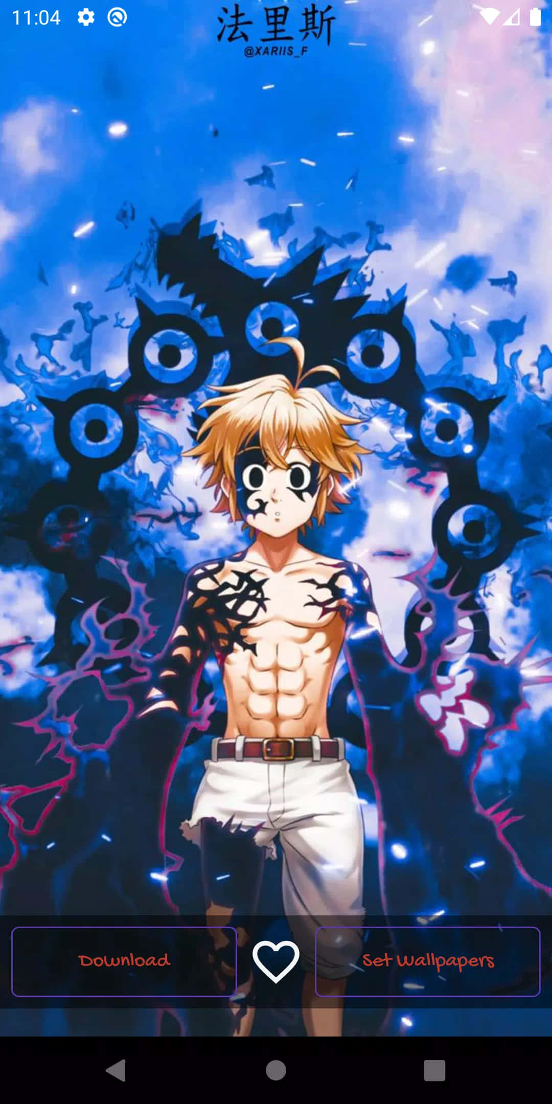 Seven Deadly Sins 4K, blond anime boy, black eye markings, Full HD Phone Wallpaper