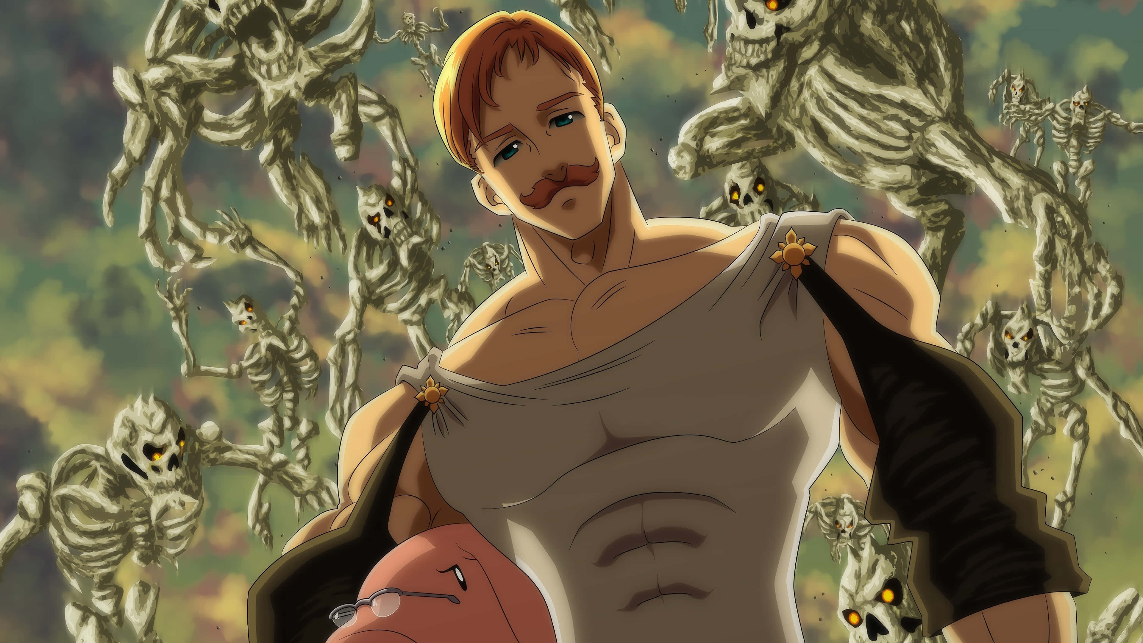 Seven Deadly Sins 4K, anime man, mustache, 4K Desktop Wallpaper