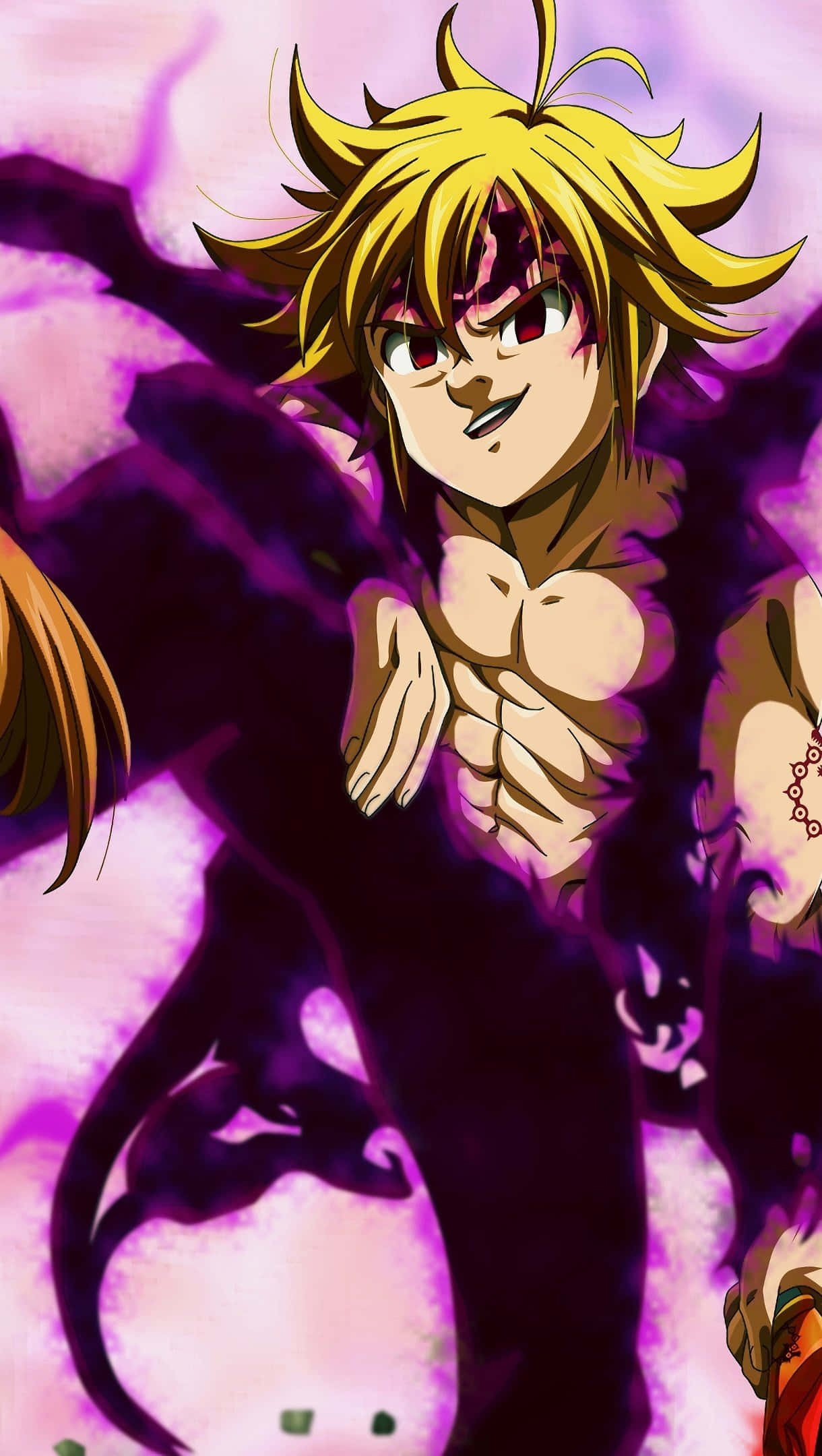 Seven Deadly Sins 4K, anime boy, spiky blonde hair, Full HD Phone Wallpaper