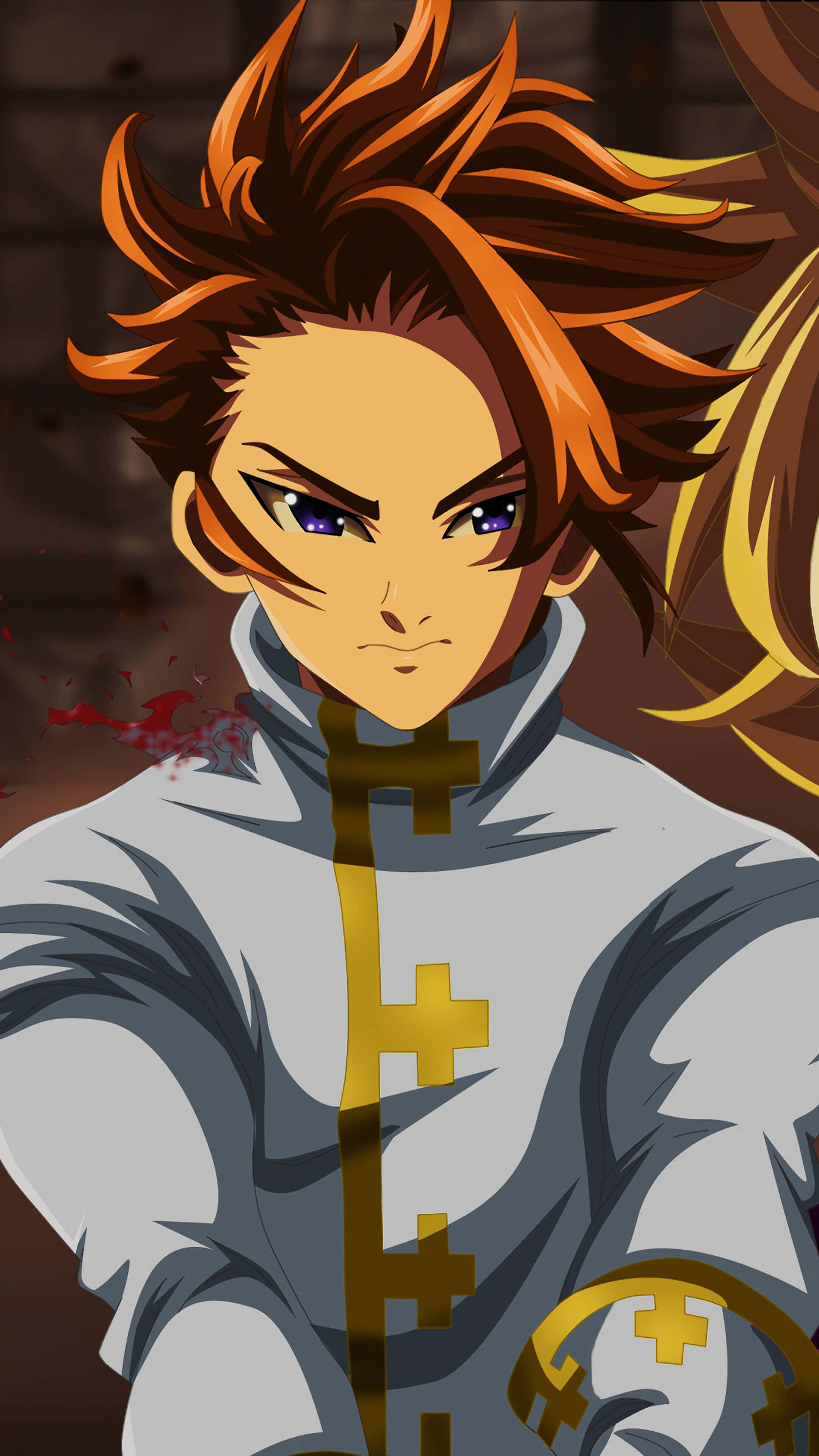Seven Deadly Sins Arthur Pendragon, Arthur Pendragon, spiky orange hair, 4K Phone Wallpaper