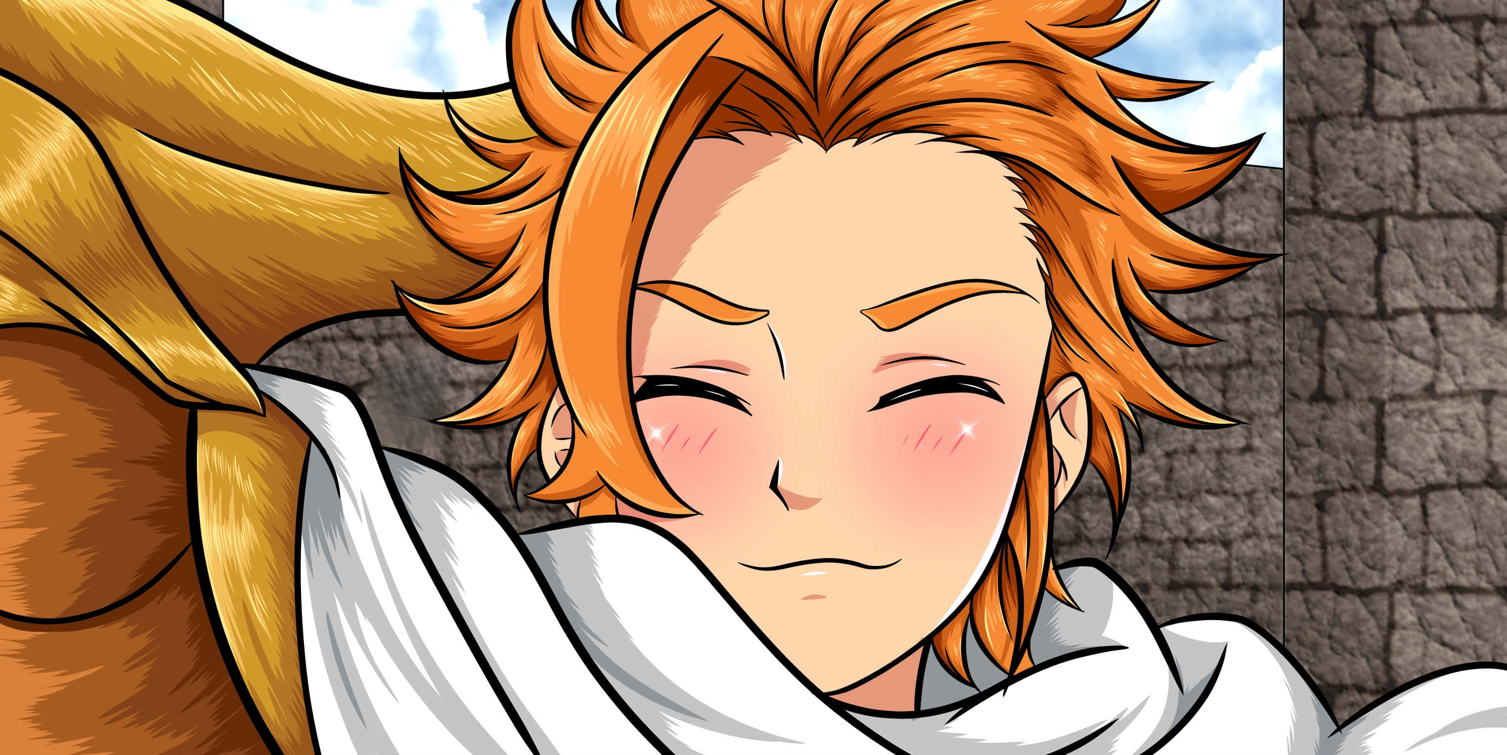 Seven Deadly Sins Arthur Pendragon, Arthur Pendragon, spiky orange hair, 2K Desktop Wallpaper