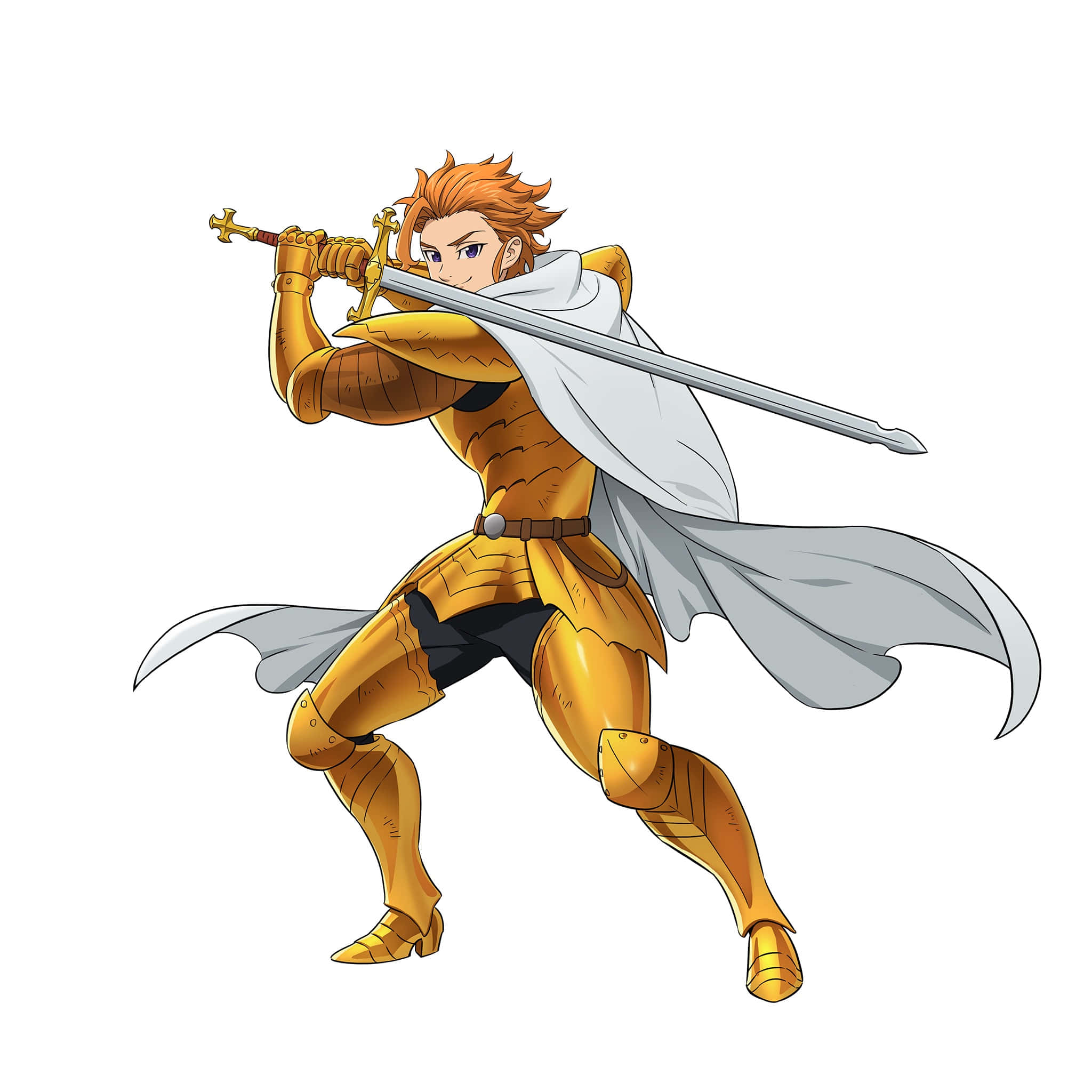 Arthur Pendragon, golden armor, sword, Full HD Desktop Wallpaper