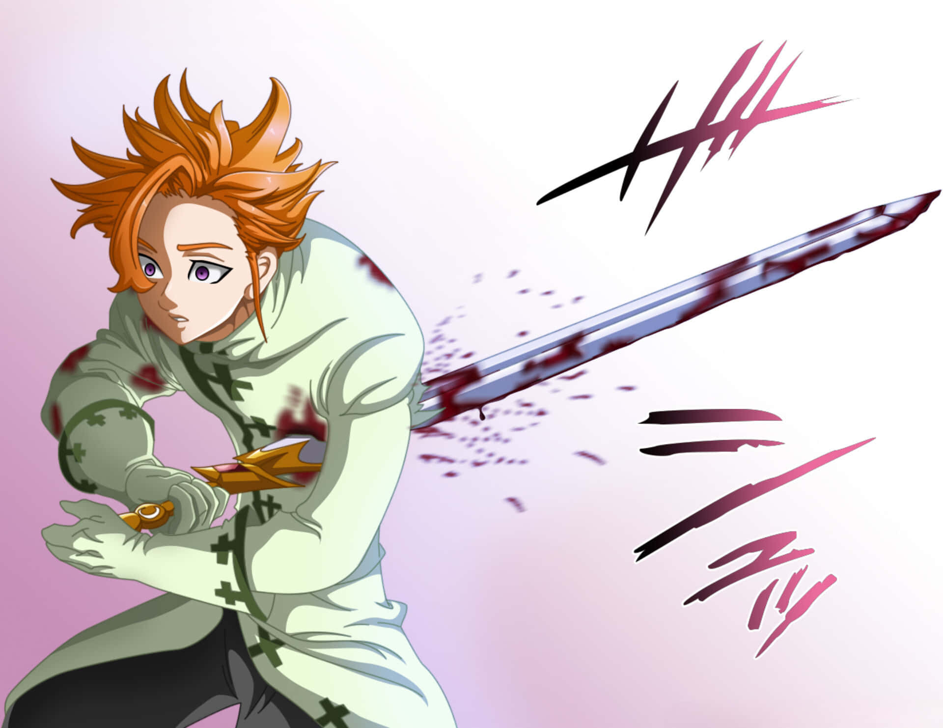 Seven Deadly Sins, Arthur Pendragon, spiky orange hair, Full HD Desktop Wallpaper