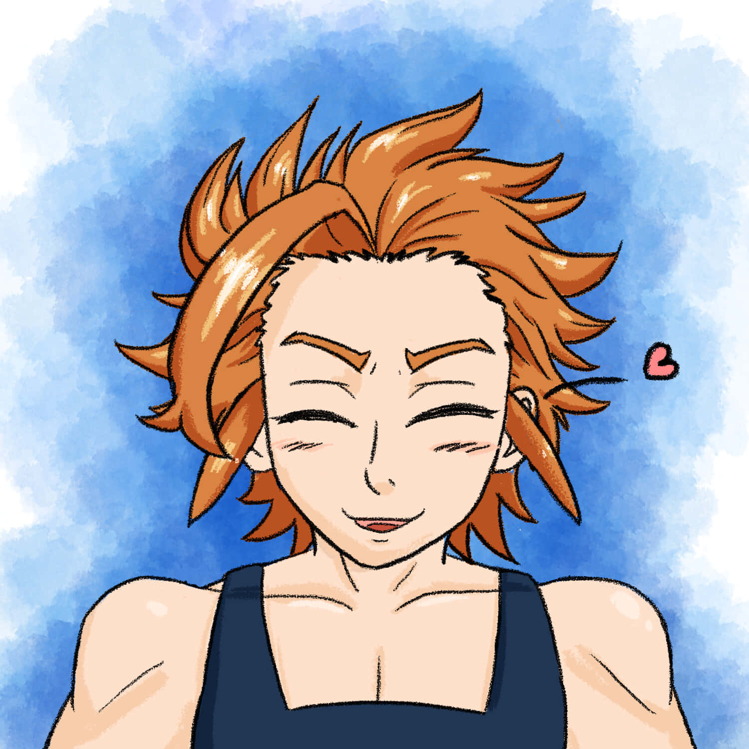 Seven Deadly Sins Arthur Pendragon, spiky orange hair, heart, HD Desktop Wallpaper