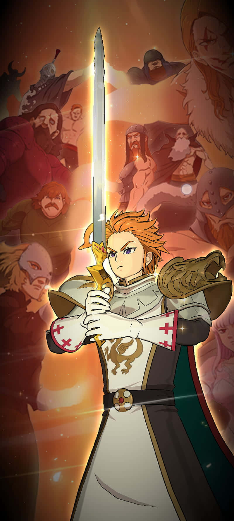 Arthur Pendragon, Seven Deadly Sins, orange hair, HD Phone Wallpaper