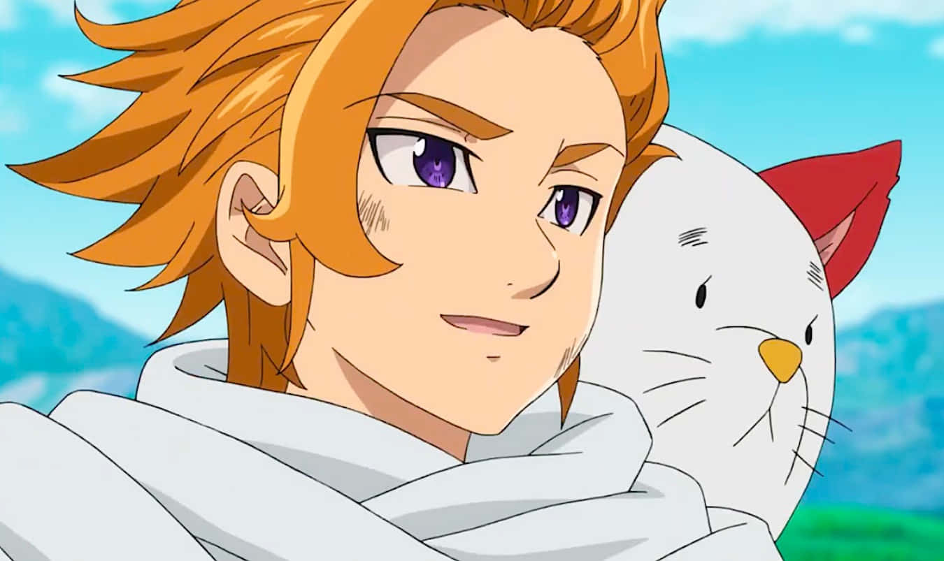 Seven Deadly Sins Arthur Pendragon, orange hair, purple eyes, HD Desktop Wallpaper