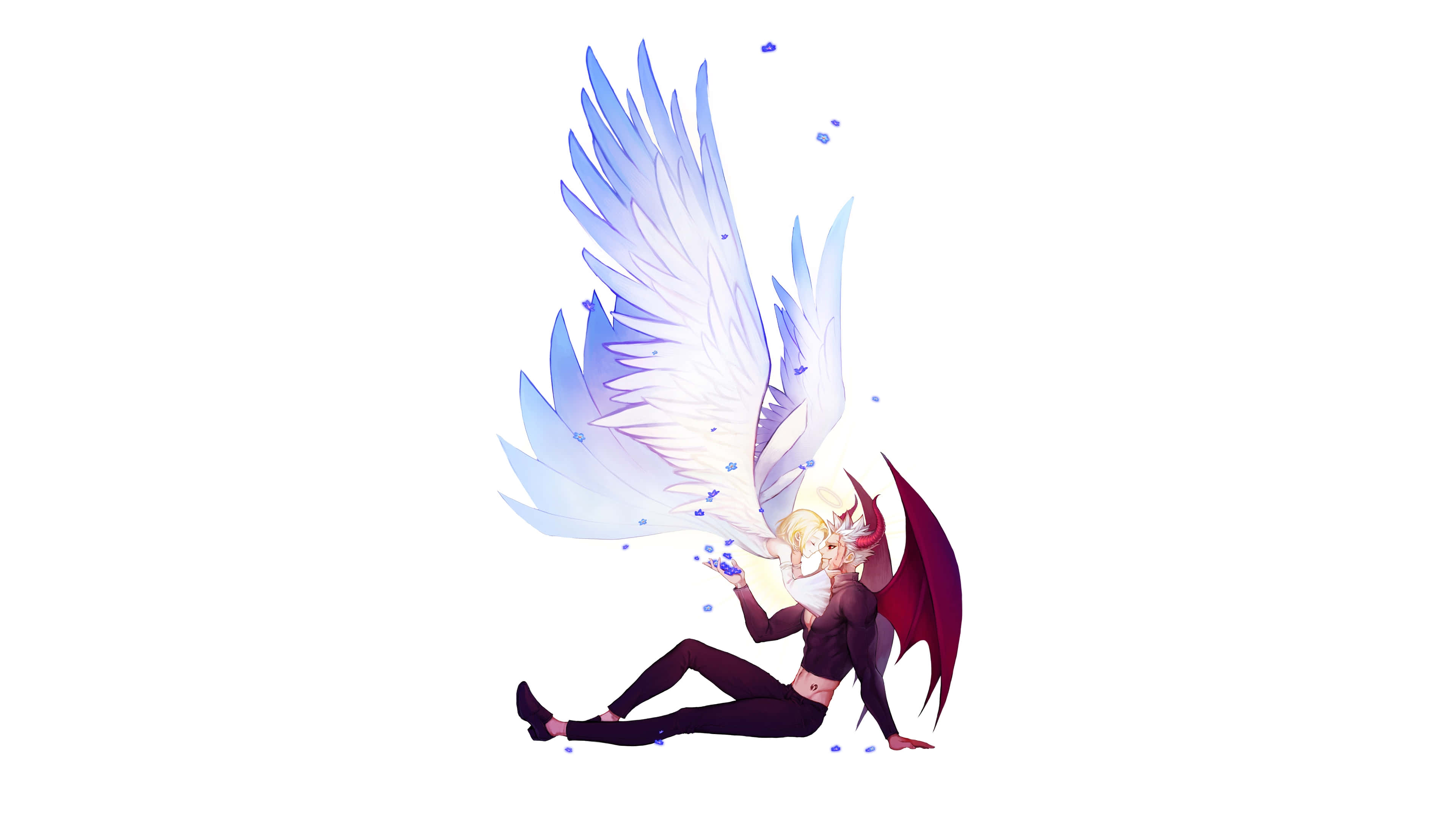 Seven Deadly Sins Ban, anime character, angelic wings, 4K Desktop Wallpaper
