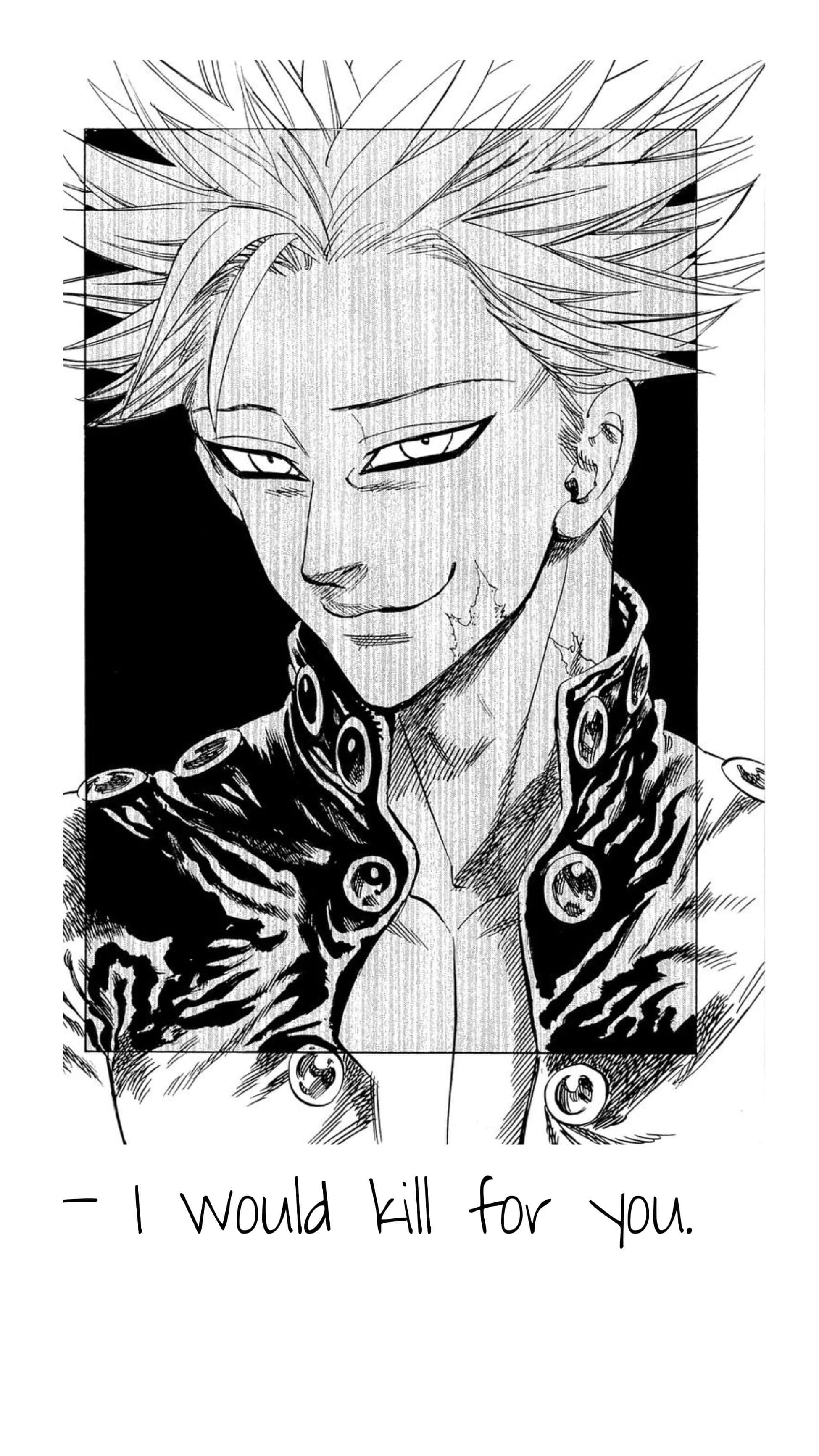 Seven Deadly Sins Ban, spiky-haired character, smirk, 2K Phone Wallpaper