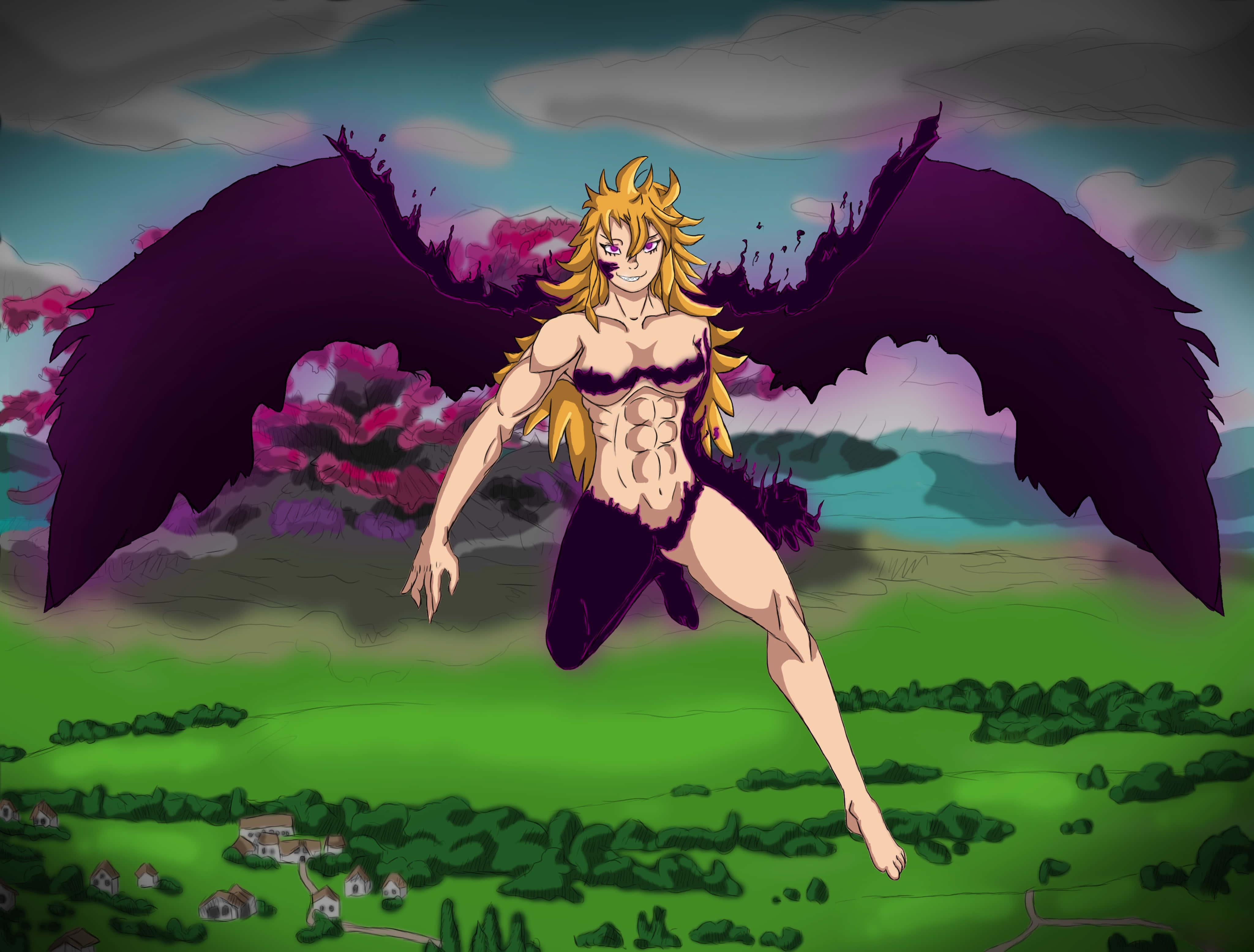 Seven Deadly Sins Derieri, Derieri, golden hair, 4K Desktop Wallpaper