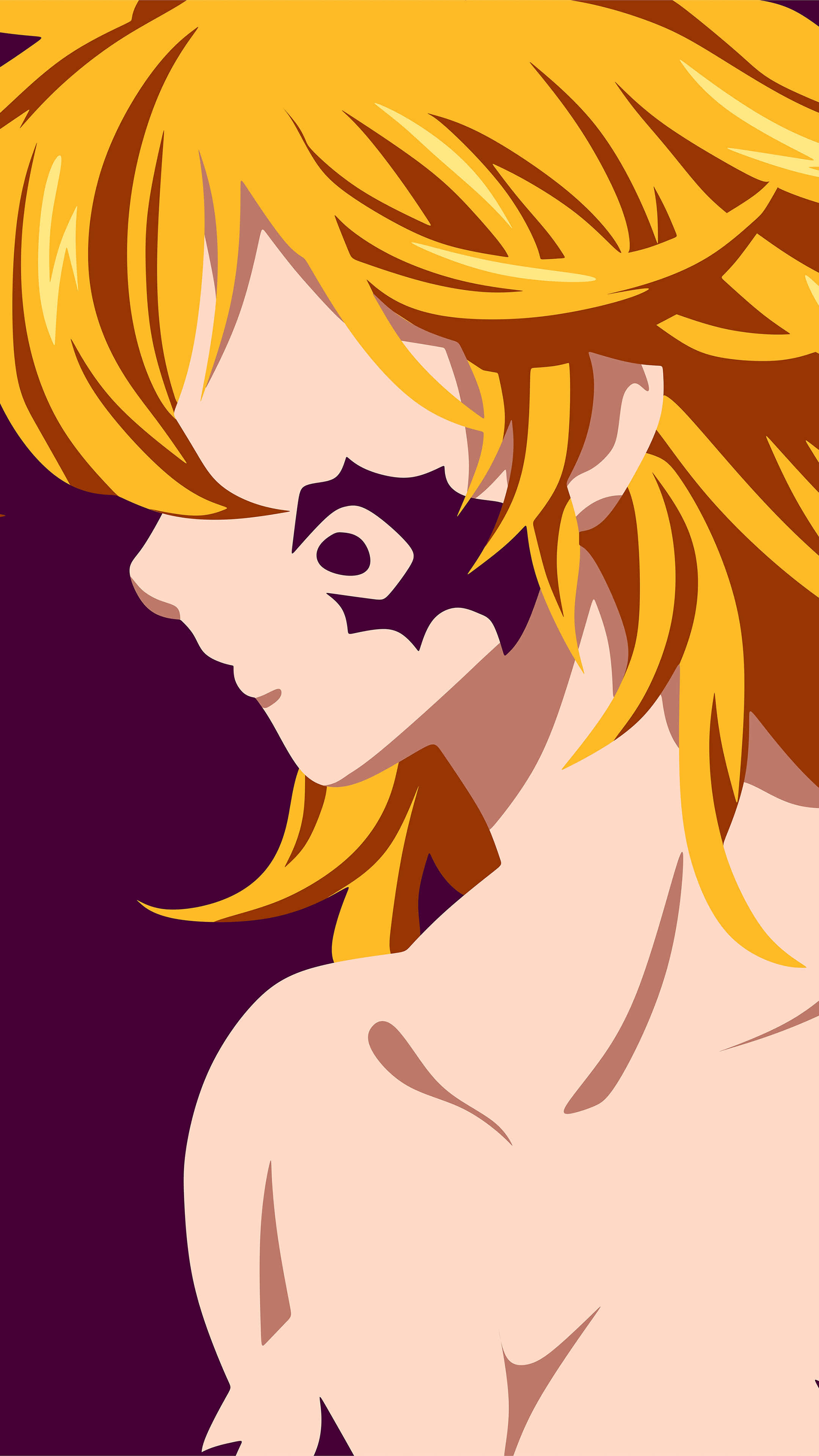 Seven Deadly Sins Derieri, golden hair, black eye mask, 4K Phone Wallpaper