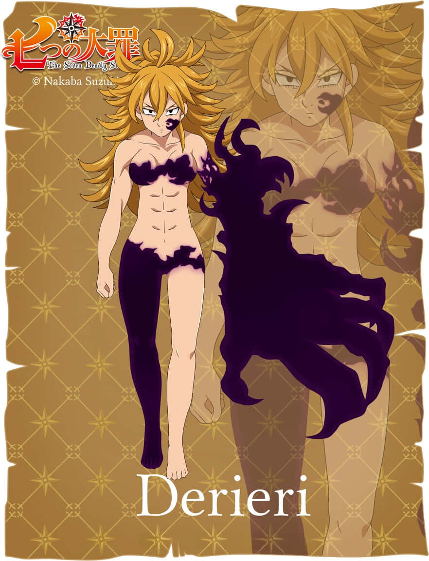 Derieri, Seven Deadly Sins Derieri, spiky blonde hair, SD Phone Wallpaper