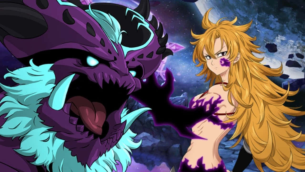 Seven Deadly Sins Derieri, Derieri, purple magic, HD Desktop Wallpaper