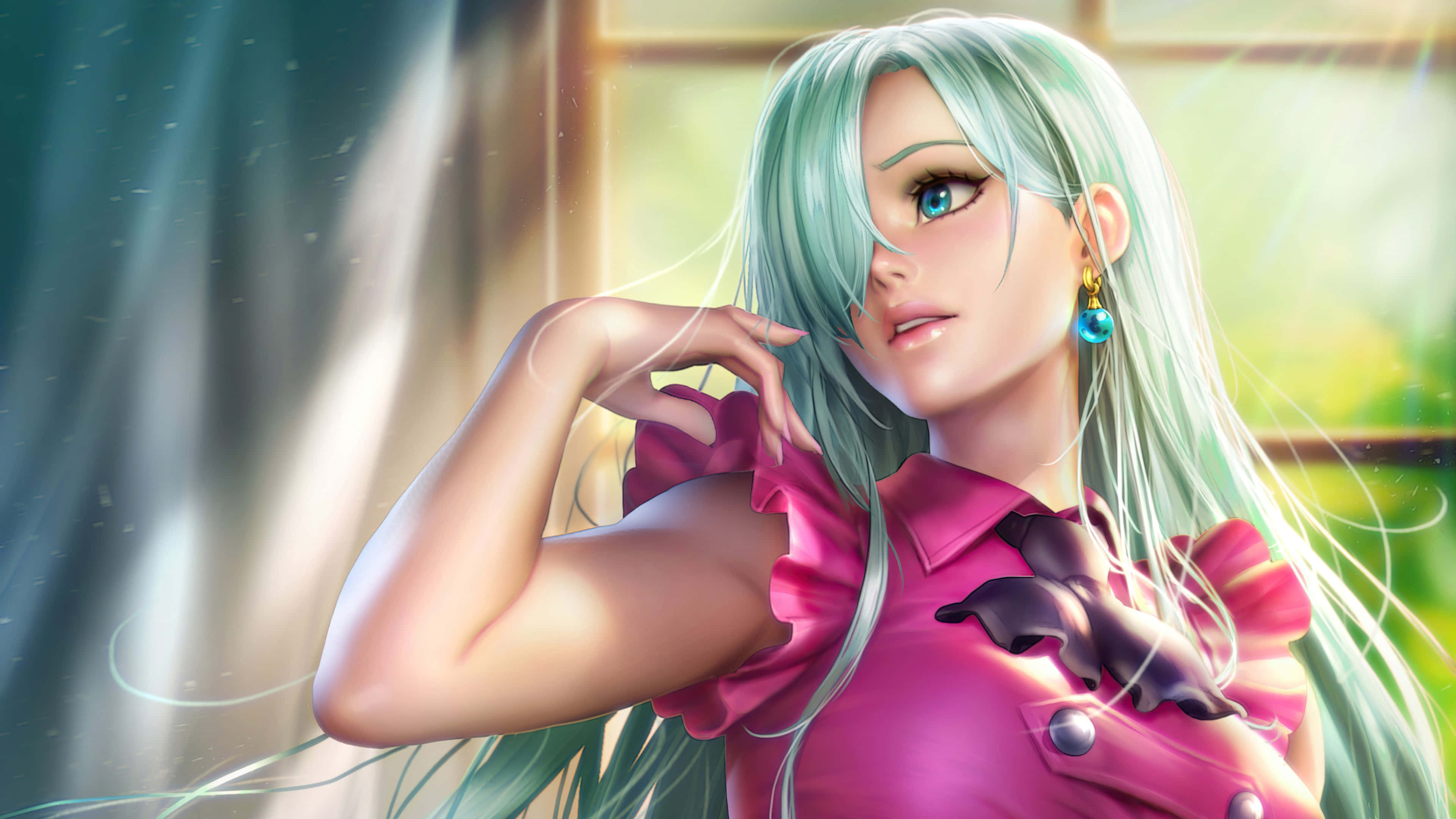 Seven Deadly Sins, Elizabeth Liones, mint green hair, 4K Desktop Wallpaper