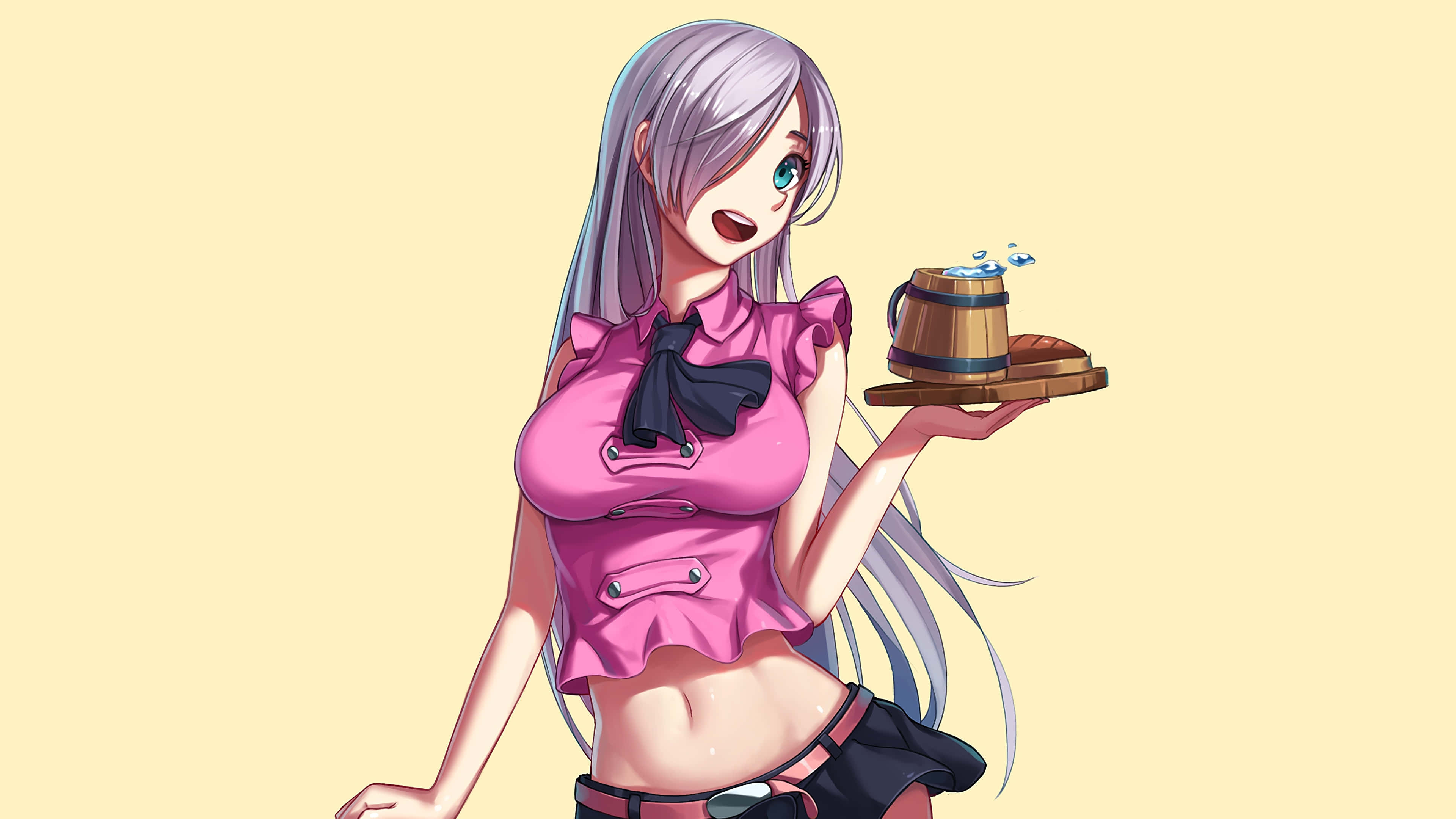 Seven Deadly Sins, Elizabeth Liones, silver hair, 4K Desktop Wallpaper