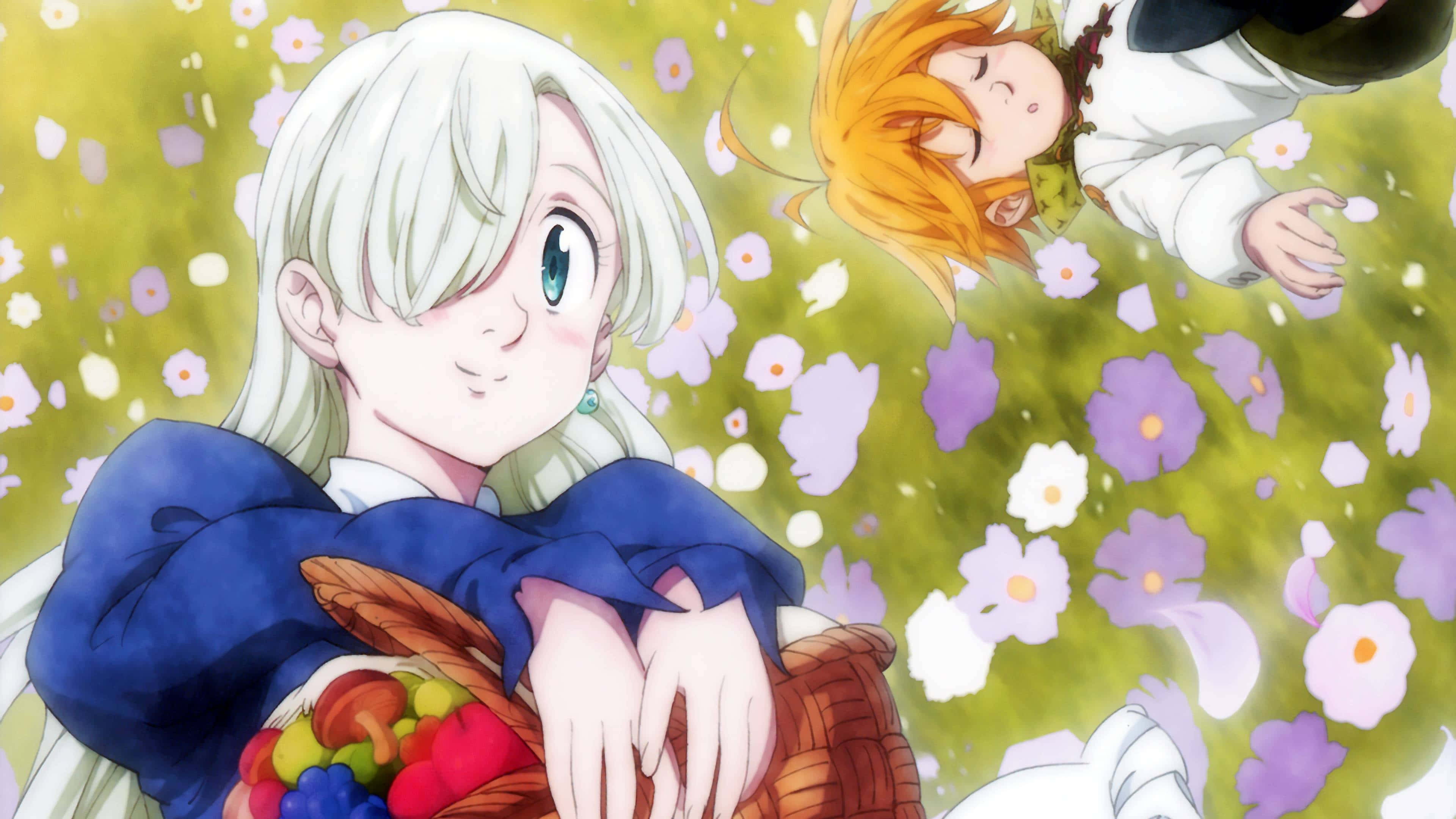 Seven Deadly Sins, Elizabeth Liones, white hair, 4K Desktop Wallpaper