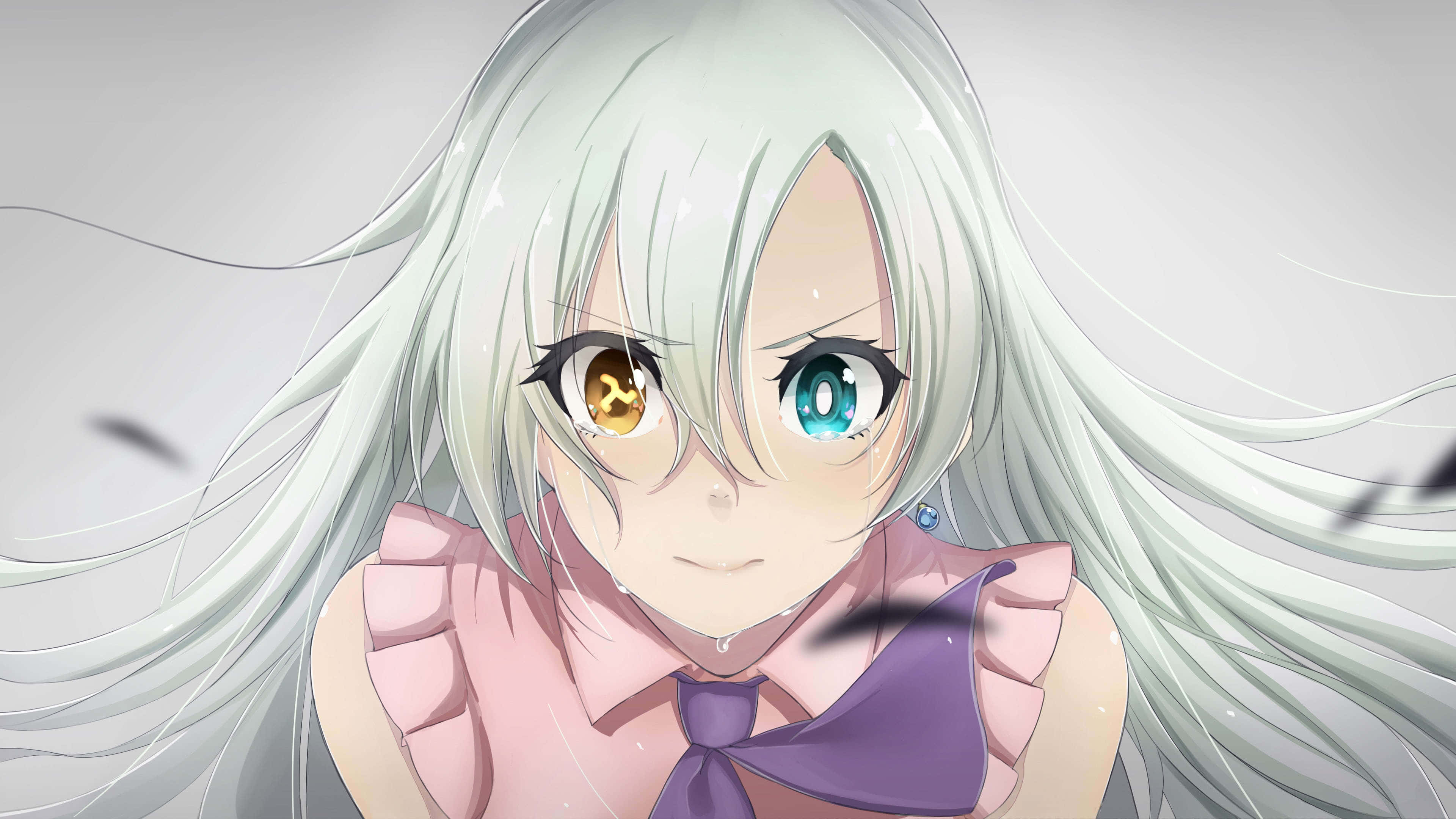 Seven Deadly Sins, Elizabeth Liones, silver hair, 4K Desktop Wallpaper