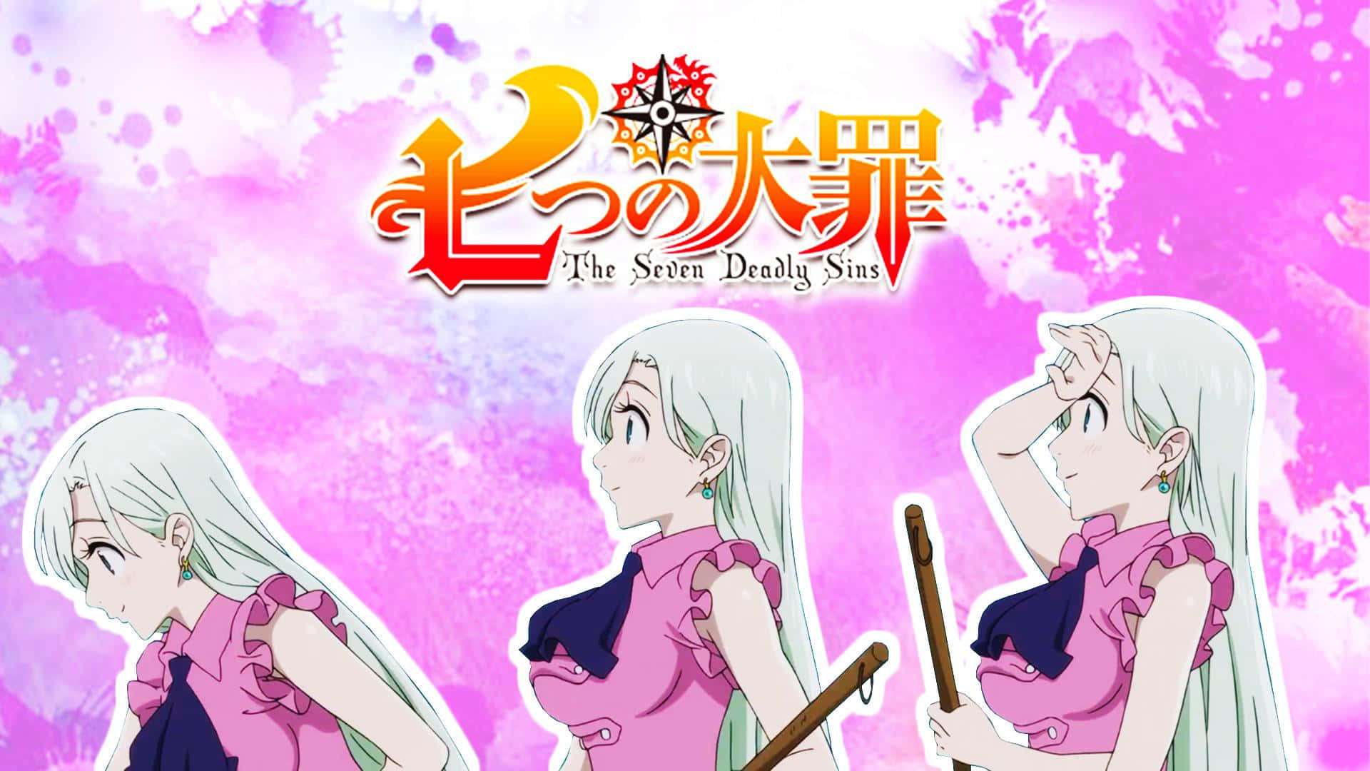 Seven Deadly Sins, Elizabeth Liones, pink outfit, Full HD Desktop Wallpaper