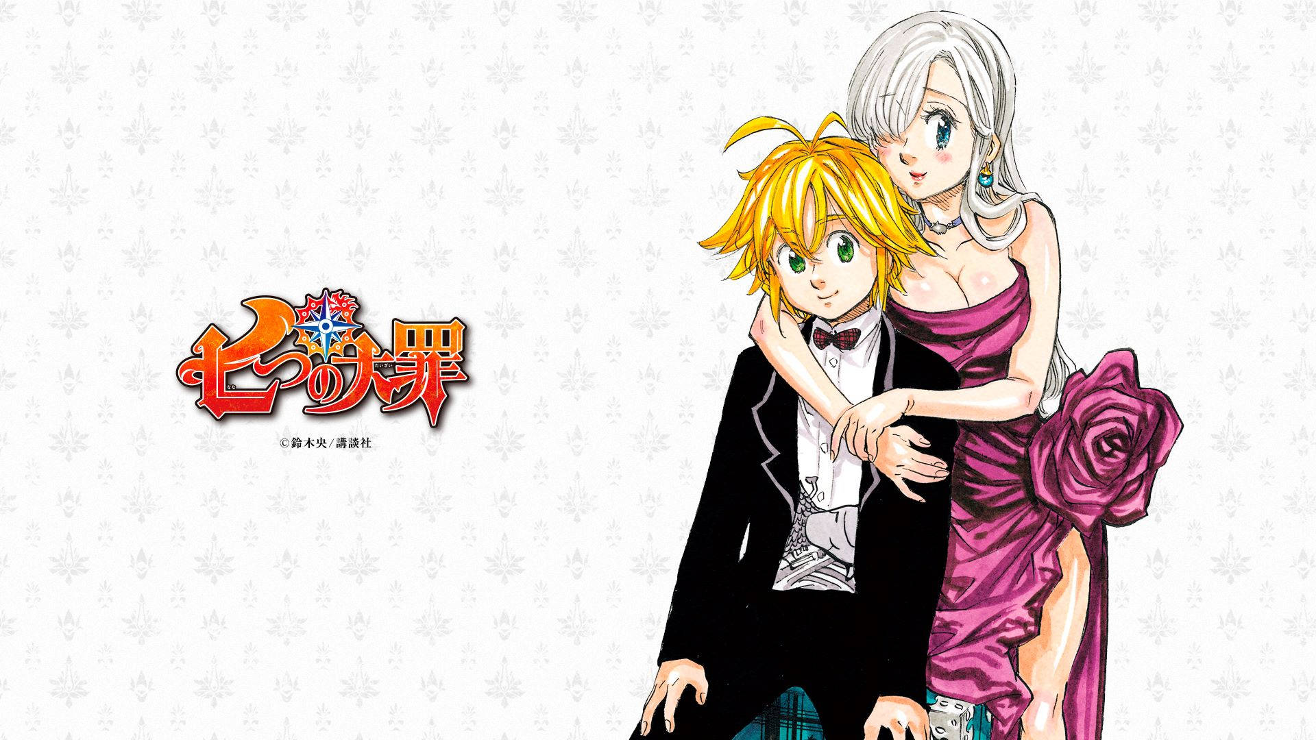 Seven Deadly Sins, Elizabeth Liones, magenta gown, Full HD Desktop Wallpaper