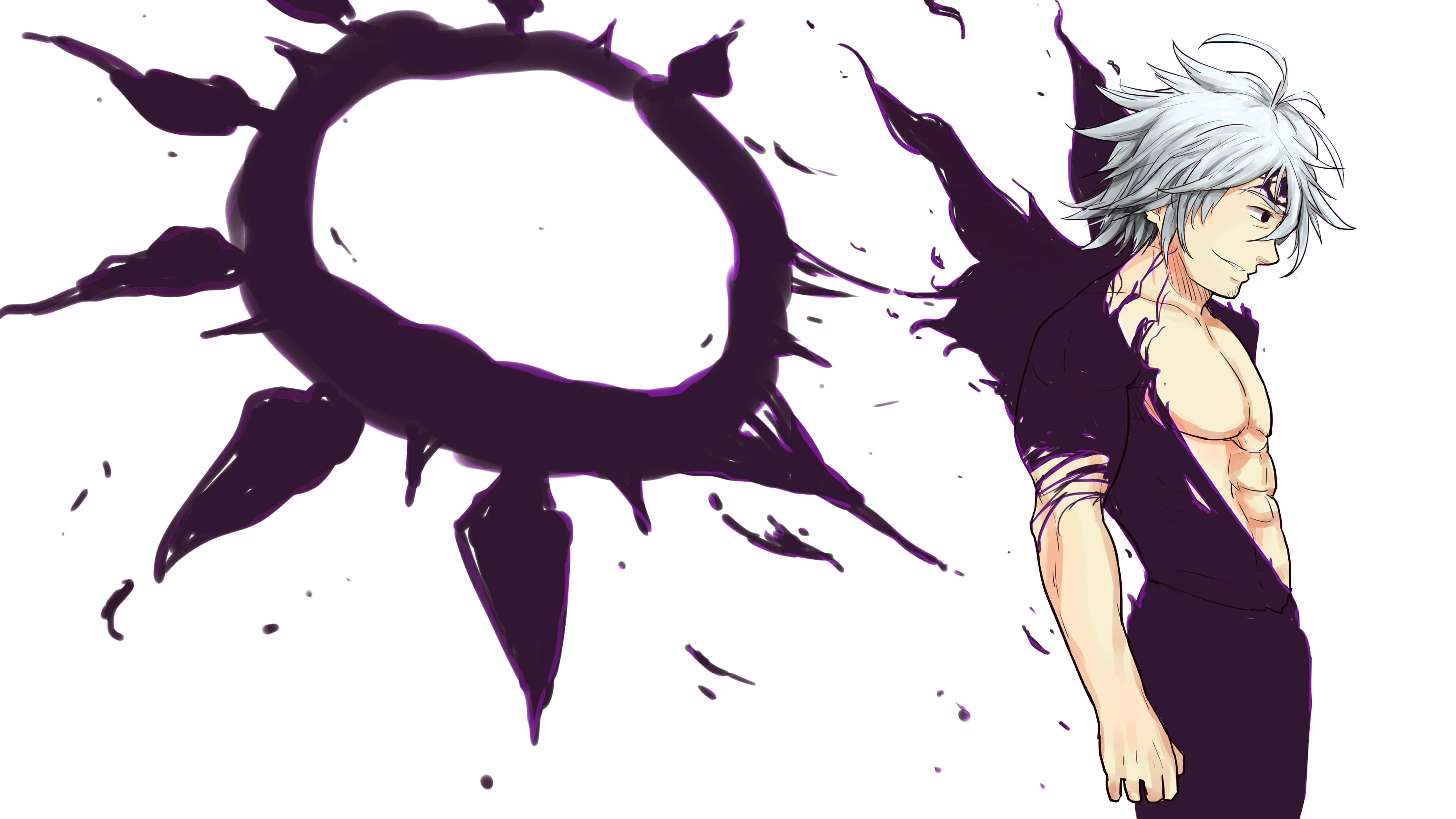 Seven Deadly Sins Estarossa, Estarossa, silver-haired anime warrior, 4K Desktop Wallpaper