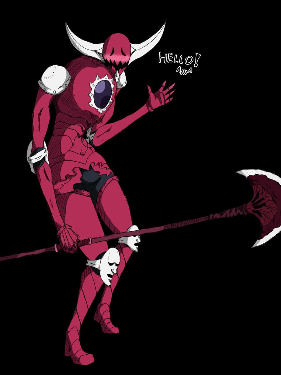 Seven Deadly Sins Galand, red horned demon, single eye, HD Phone Wallpaper
