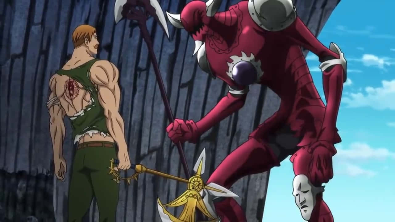 Seven Deadly Sins Galand, green, red armored demon, HD Desktop Wallpaper