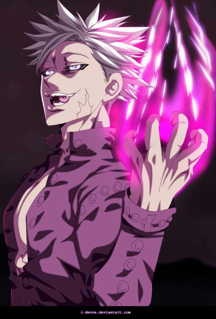 Seven Deadly Sins, anime character, spiky white hair, SD Phone Wallpaper