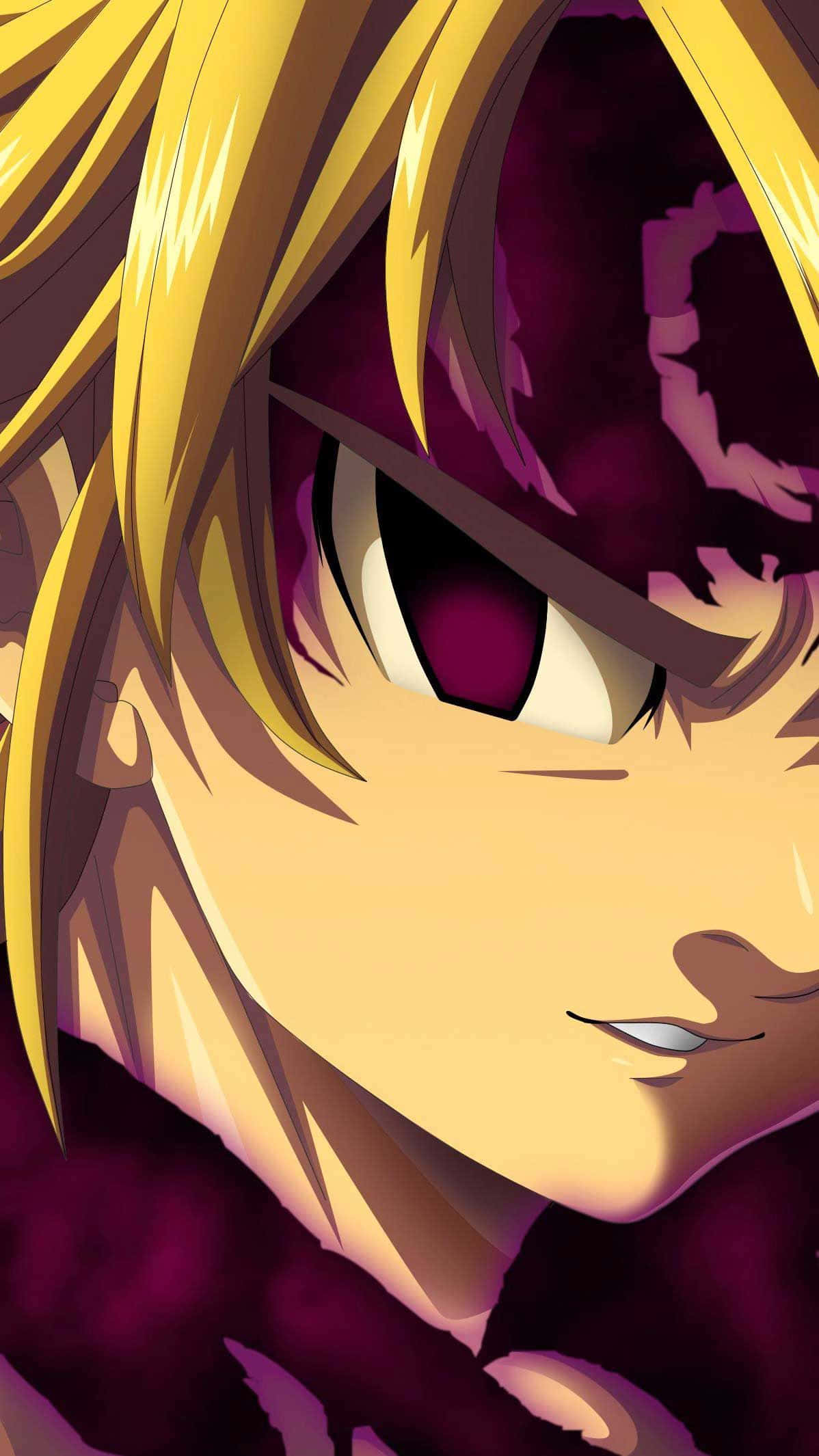 Seven Deadly Sins iPhone, anime portrait, blonde-haired character, Full HD Phone Wallpaper