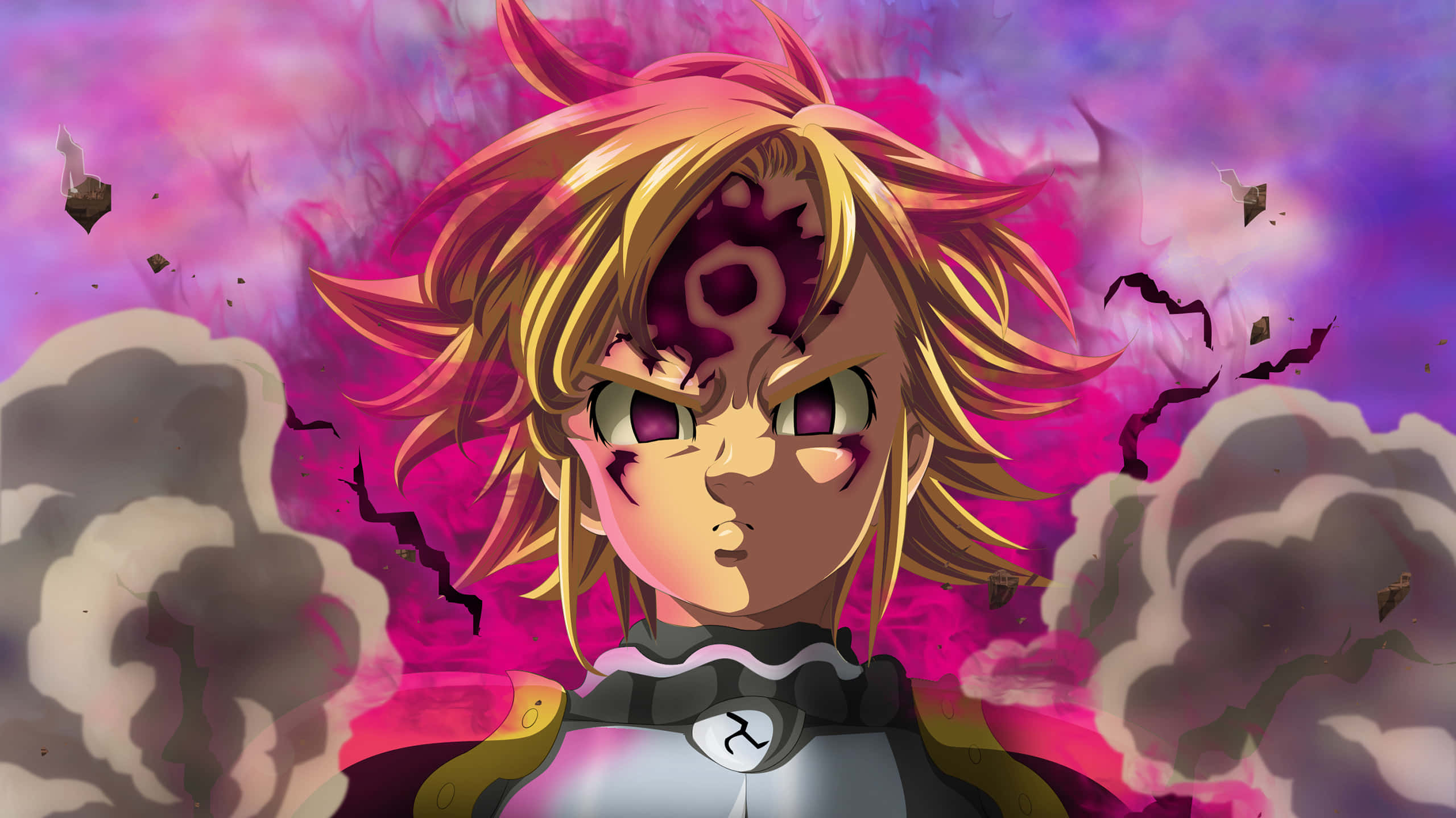 Seven Deadly Sins, anime character, spiky blonde hair, 2K Desktop Wallpaper