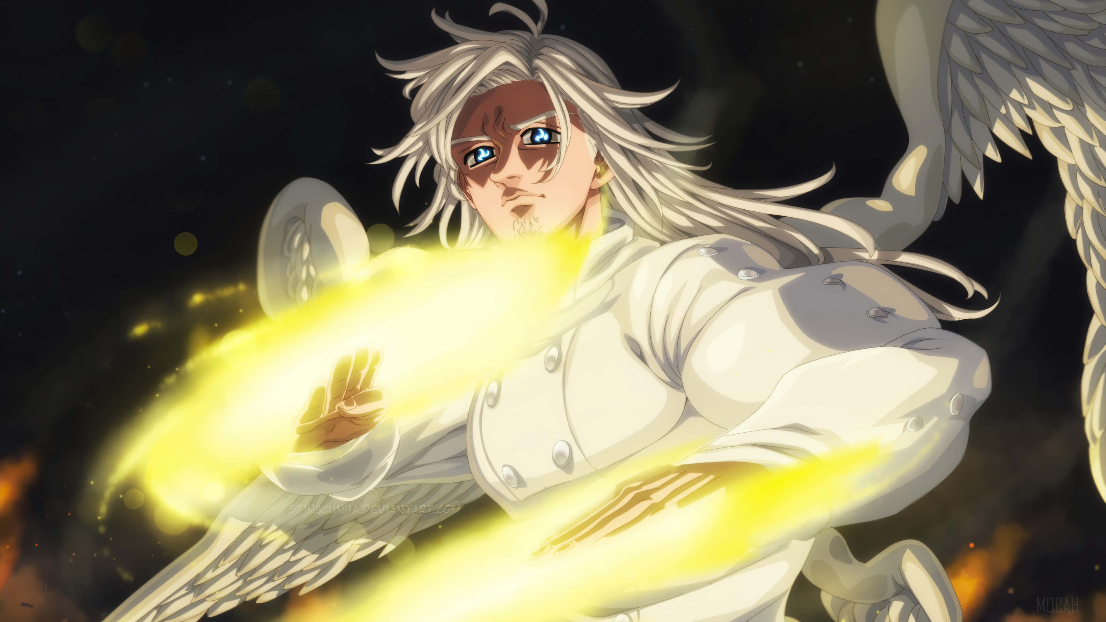 Mael, Seven Deadly Sins Mael, white hair, 4K Desktop Wallpaper