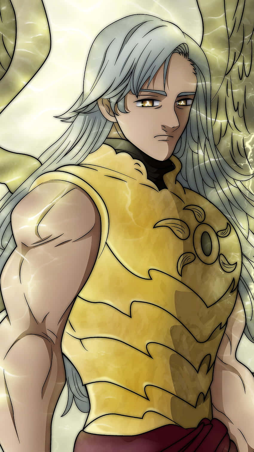 Mael, anime angel, silver hair, HD Phone Wallpaper