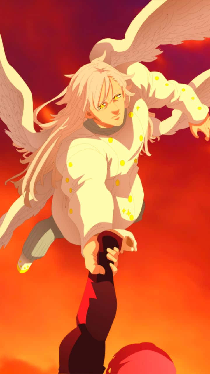 Mael, angelic figure, winged anime angel, HD Phone Wallpaper