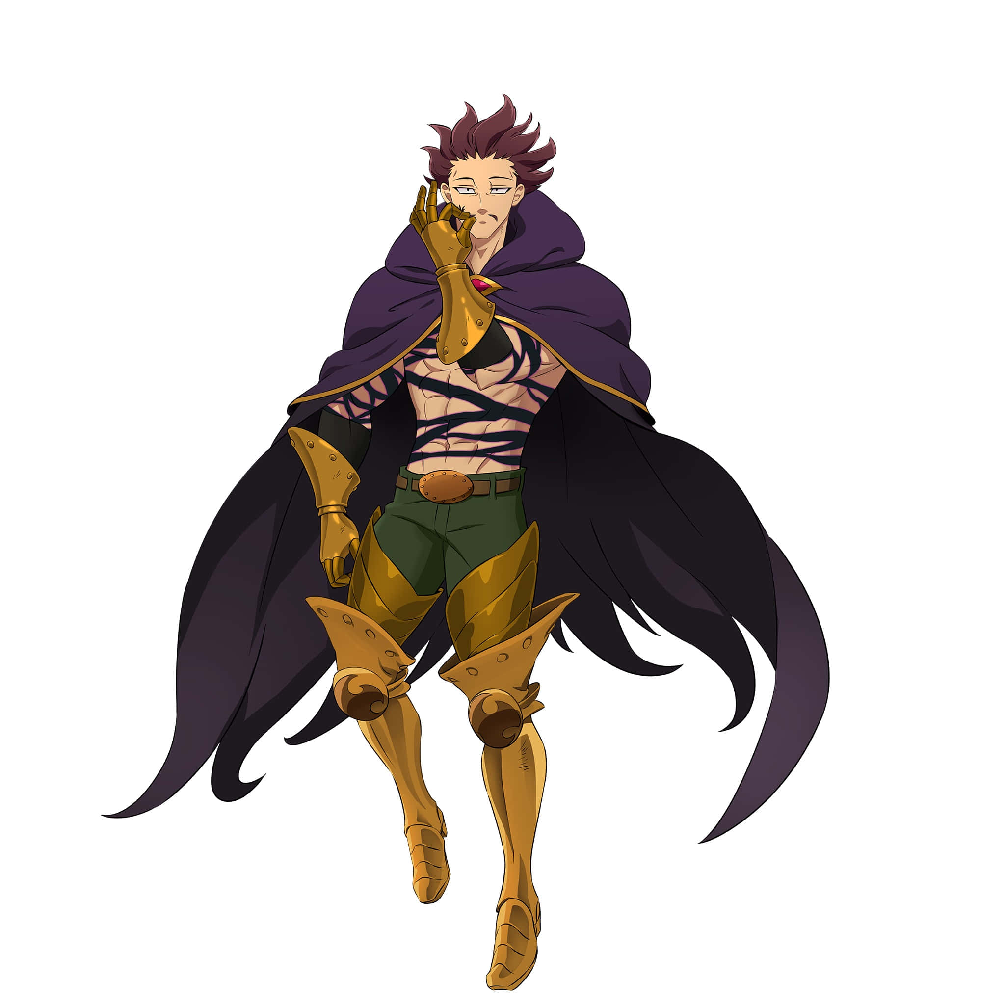 Seven Deadly Sins Monspeet, anime warrior, spiky brown hair, Full HD Desktop Wallpaper