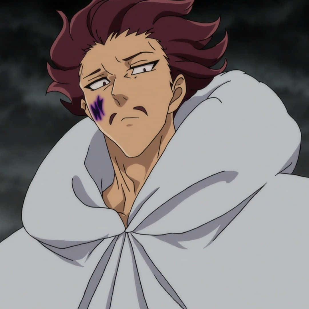 Monspeet, anime character, spiky maroon hair, SD Desktop Wallpaper
