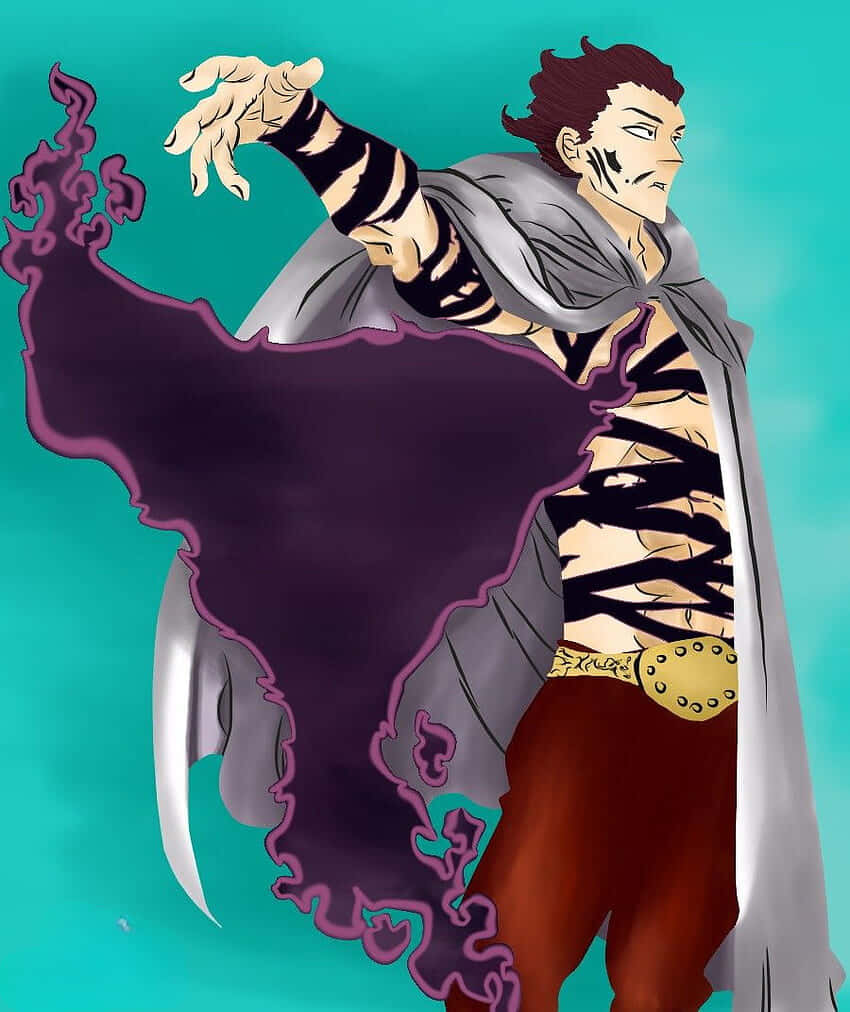 Seven Deadly Sins Monspeet, tiger-striped arms, gray cloak, SD Phone Wallpaper