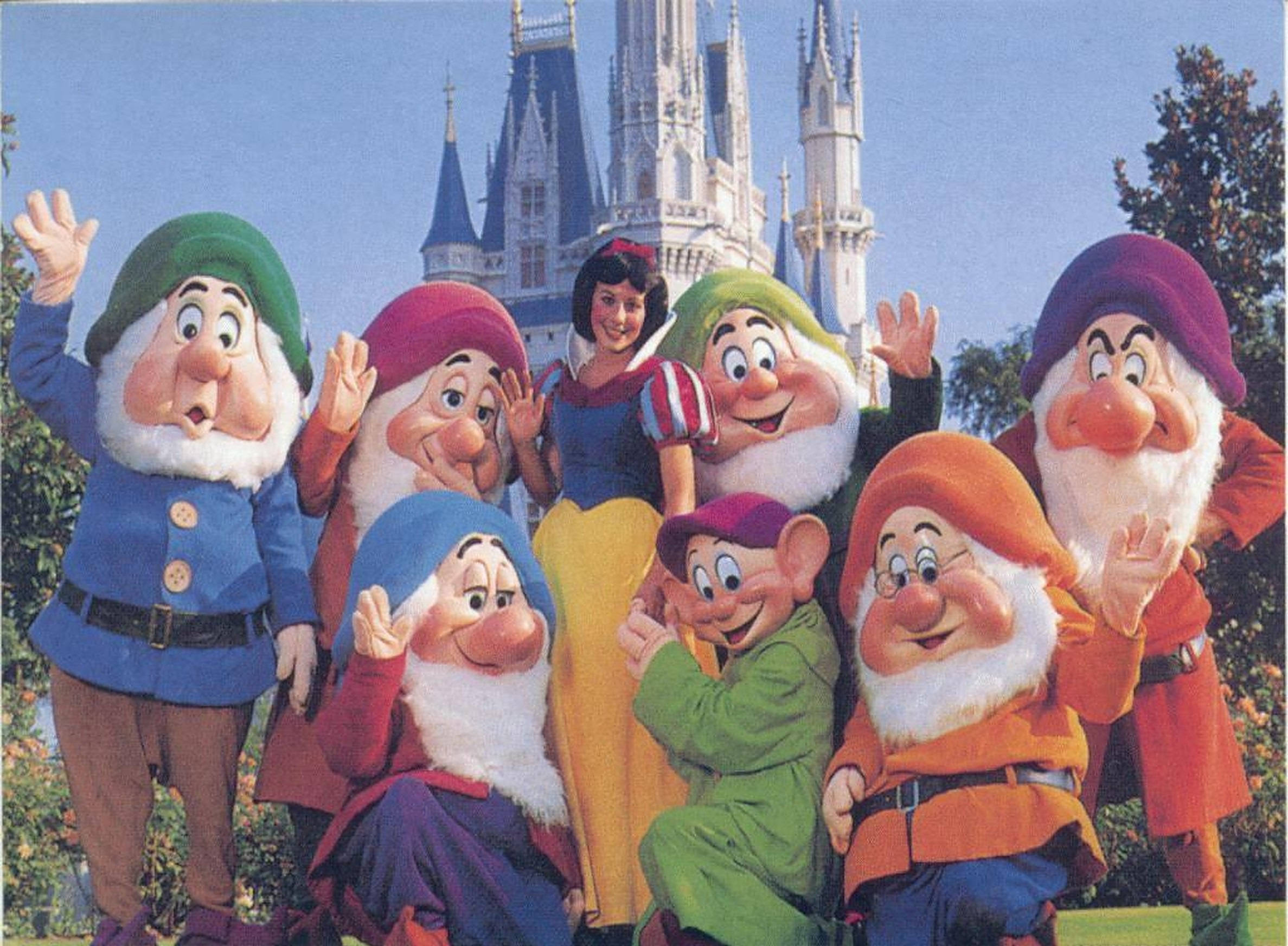 Seven Dwarfs, Snow White, castle, Full HD Desktop Wallpaper