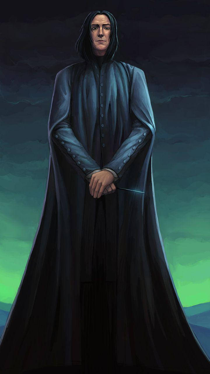 Severus Snape, oil painting, long dark robe, HD Phone Wallpaper