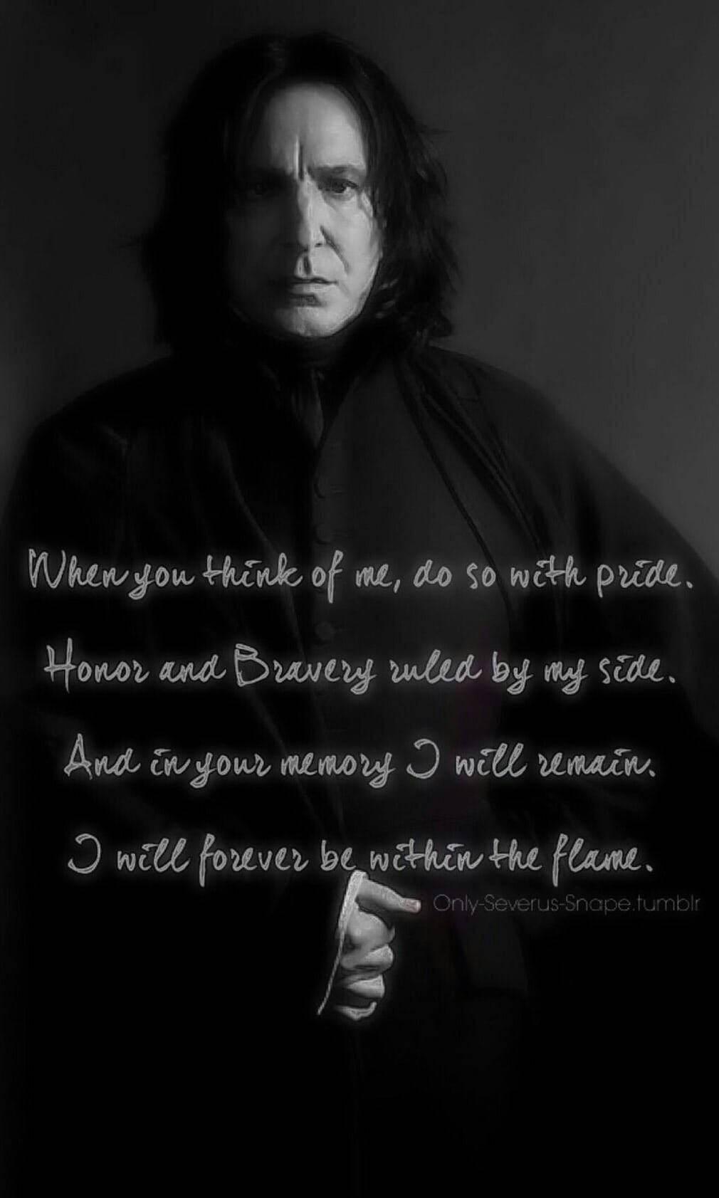 Severus Snape, black and white portrait, solemn expression, HD Phone Wallpaper