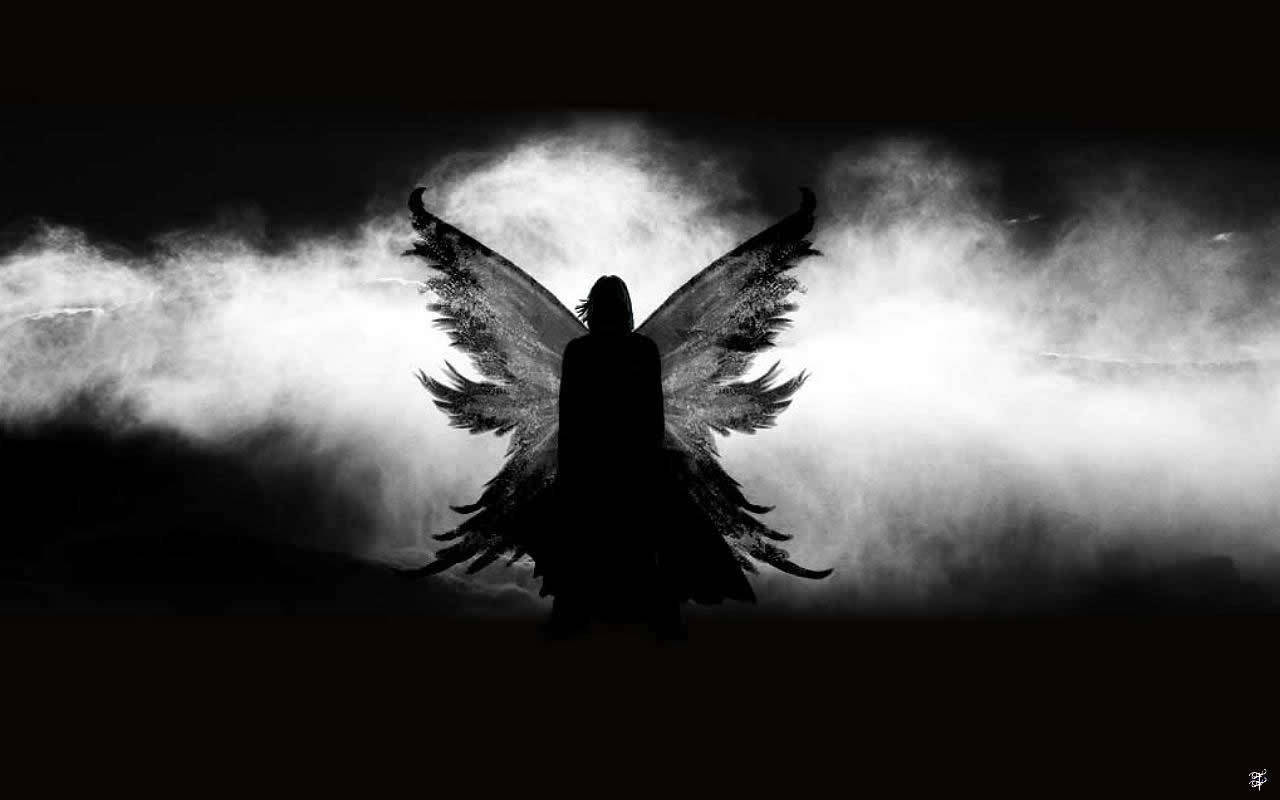 Severus Snape, wings, dark silhouette, HD Desktop Wallpaper