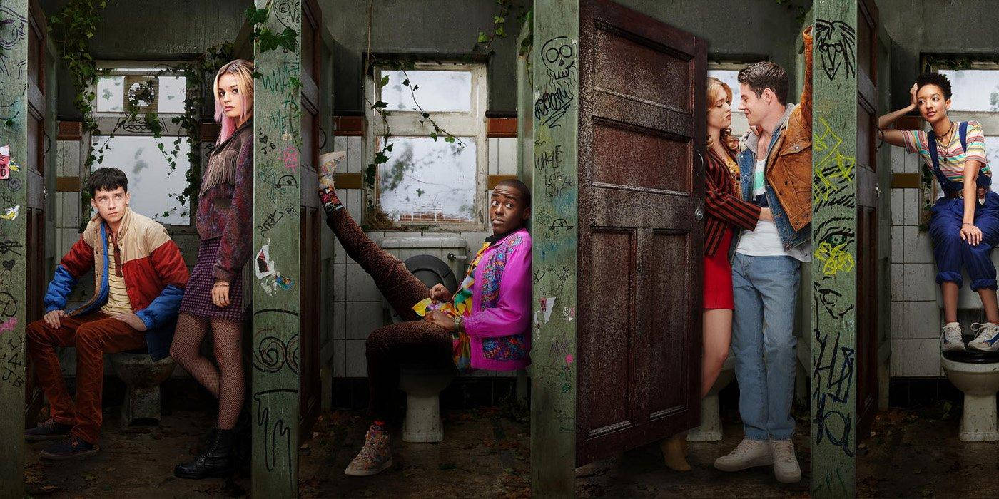 Sex Education, bathroom stalls, graffiti-covered, HD Desktop Wallpaper