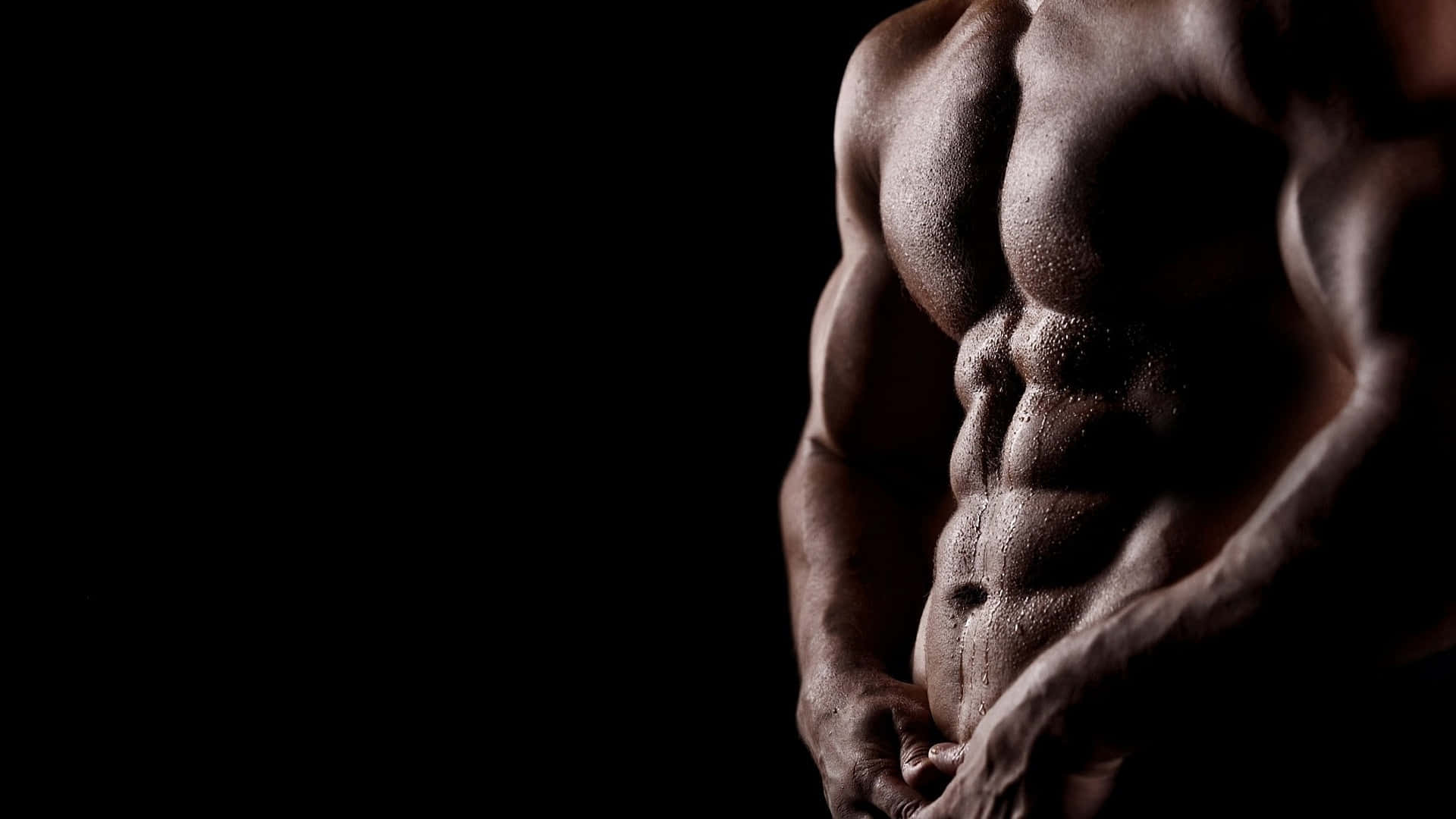 sexy body abs, muscular male torso, glistens with sweat, Full HD Desktop Wallpaper