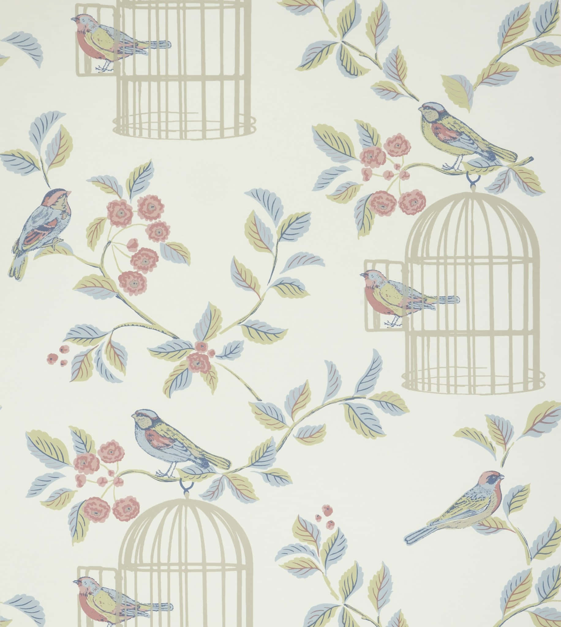 shabby chic, cream background, soft pink flowers, Full HD Phone Wallpaper