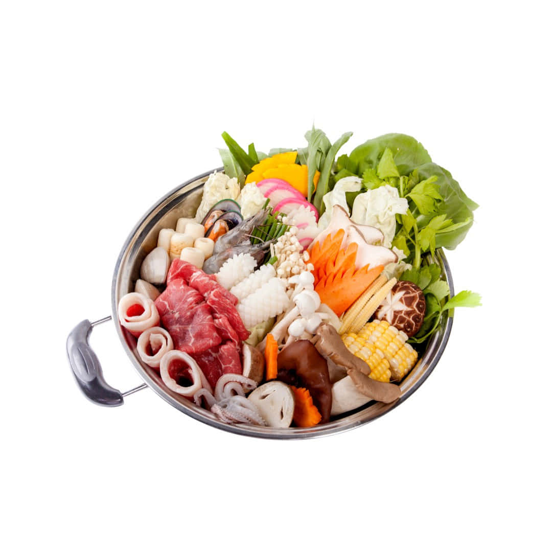 shabu-shabu, stainless steel pot, beef, SD Desktop Wallpaper