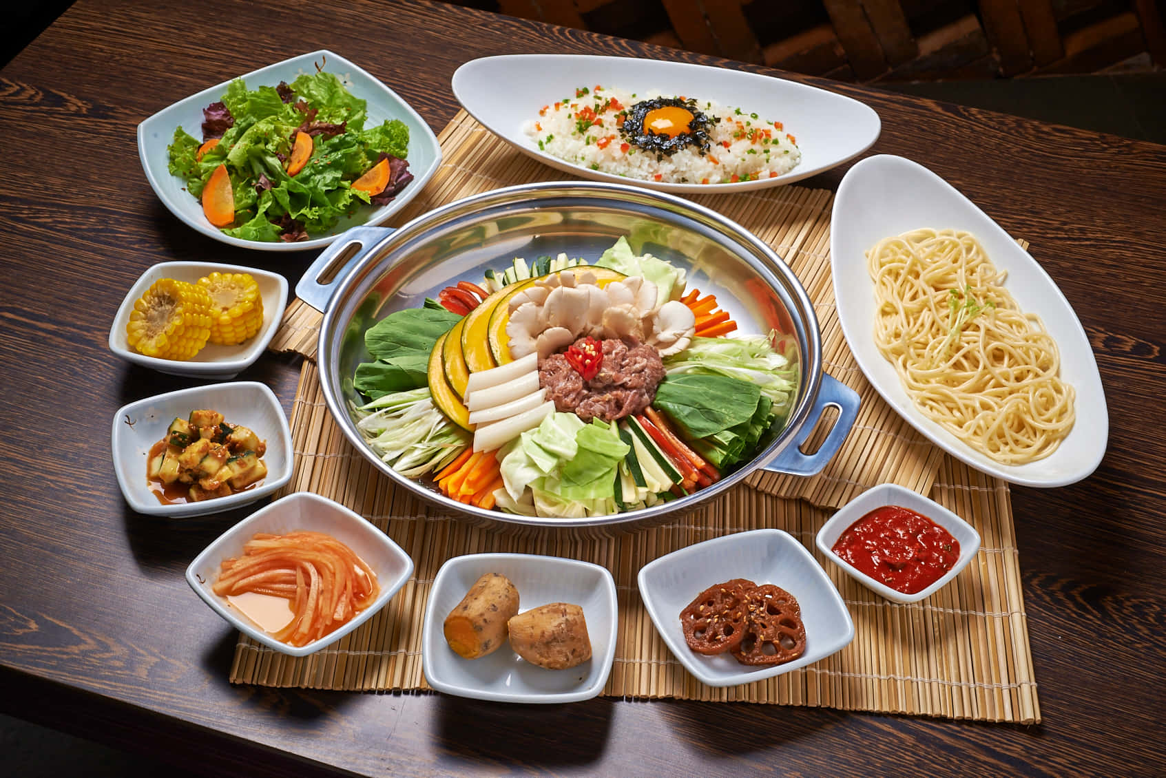 Shabu-shabu, Korean meal, sizzling pot, HD Desktop Wallpaper