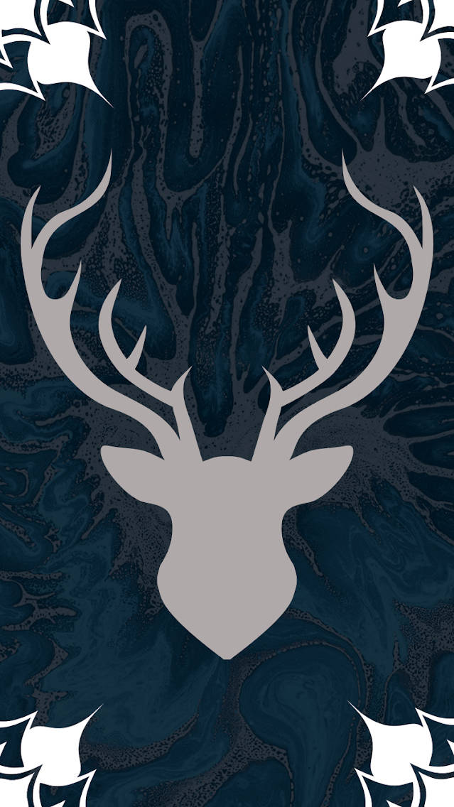 Shadow And Bone, deer antlers, silver, SD Phone Wallpaper