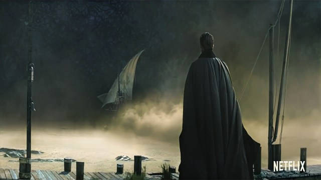 Shadow And Bone, cloaked figure, misty dock, SD Desktop Wallpaper