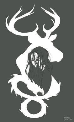 Shadow And Bone, deer, antlers, SD Phone Wallpaper