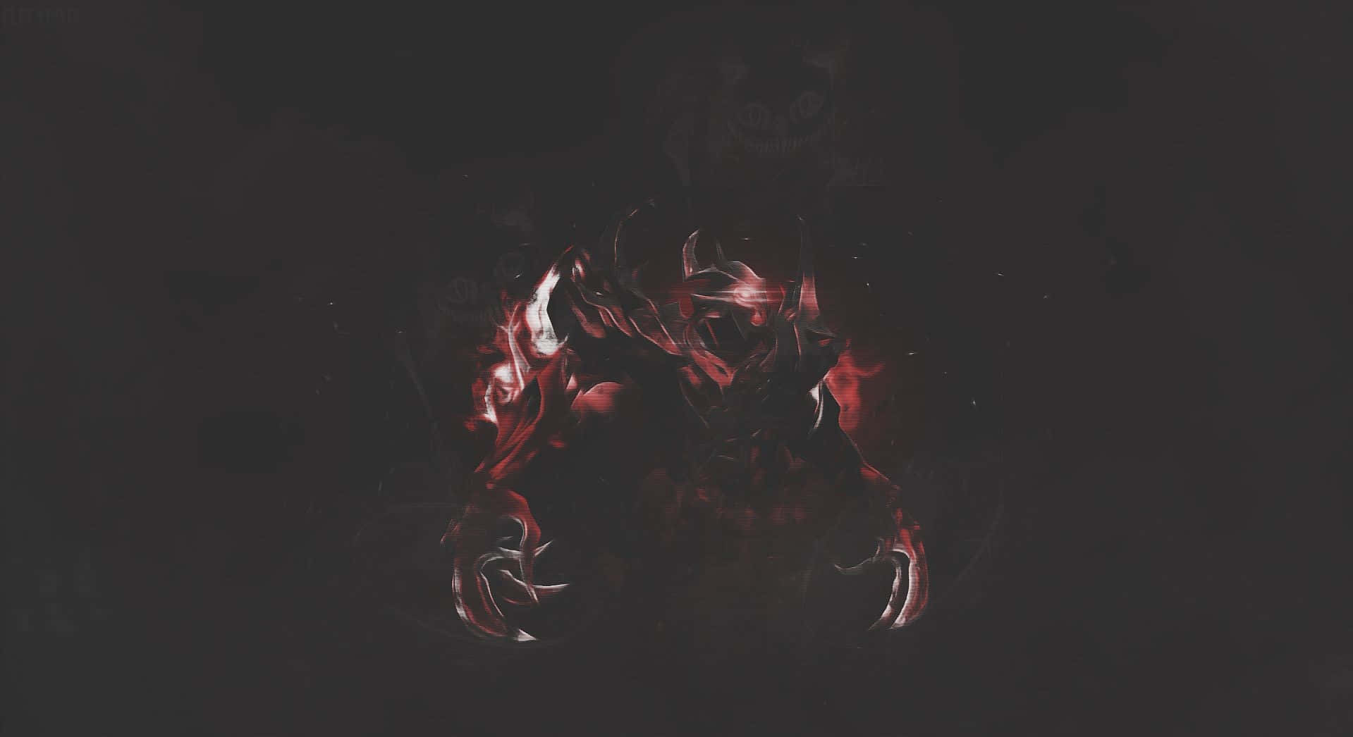 Shadow Fiend, glowing red eyes, claws, HD Desktop Wallpaper