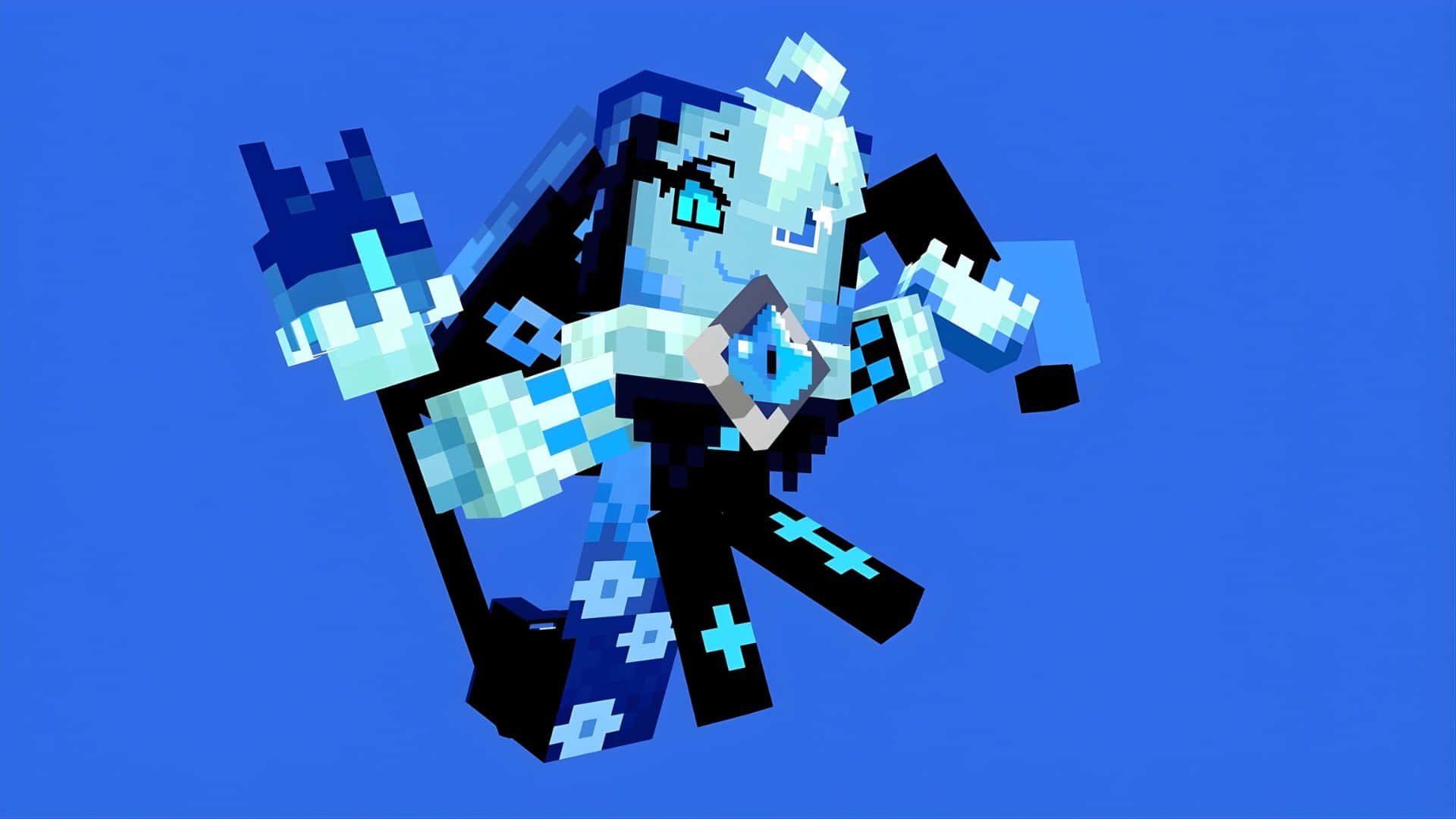 Shadow Milk Cookie, blue, black, Full HD Desktop Wallpaper